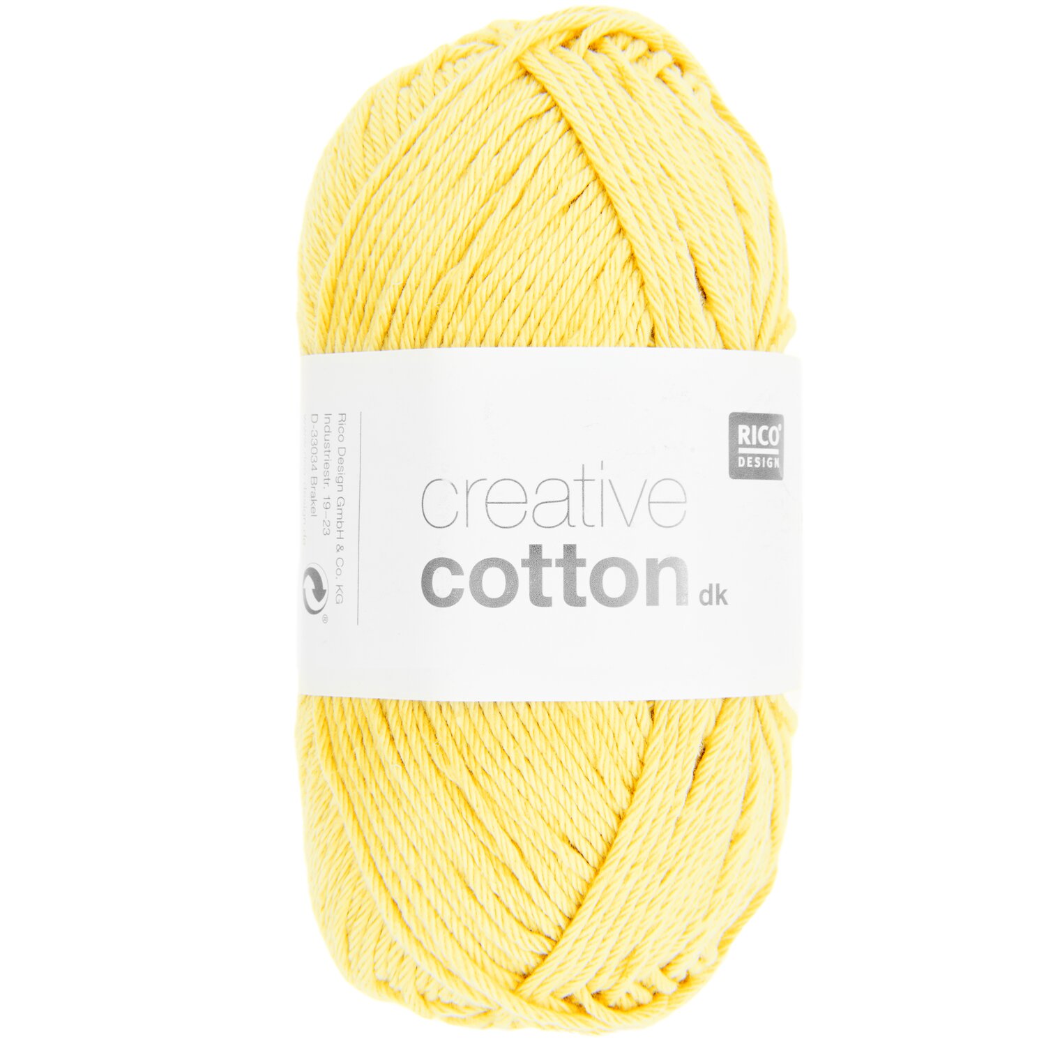 Creative Cotton dk 50g 115m Farbe Hellgelb von Rico Design