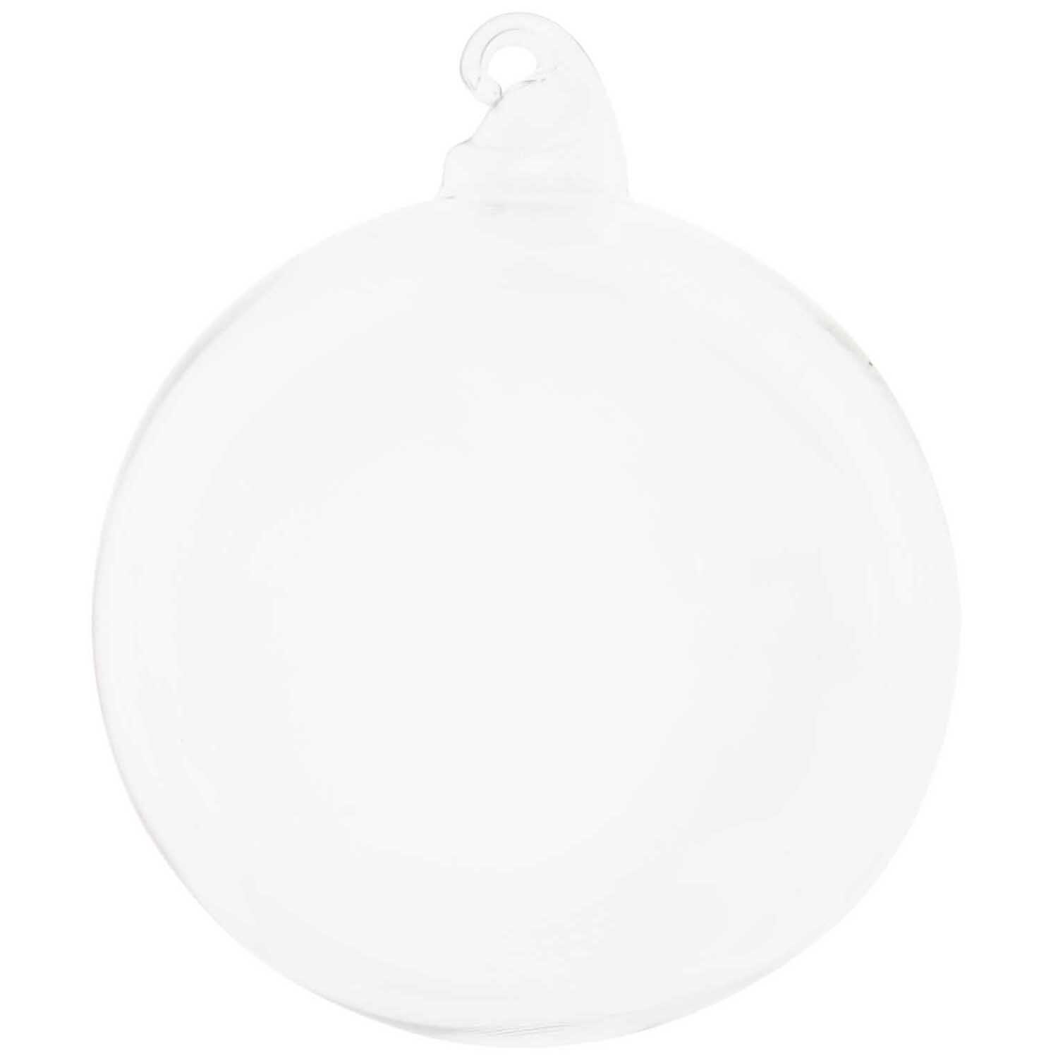 Glaskugel klar 1 Stück von idee. Creativmarkt: Eine transparente, runde Glaskugel mit Aufhängung. Ideal für kreative Dekorationen.
