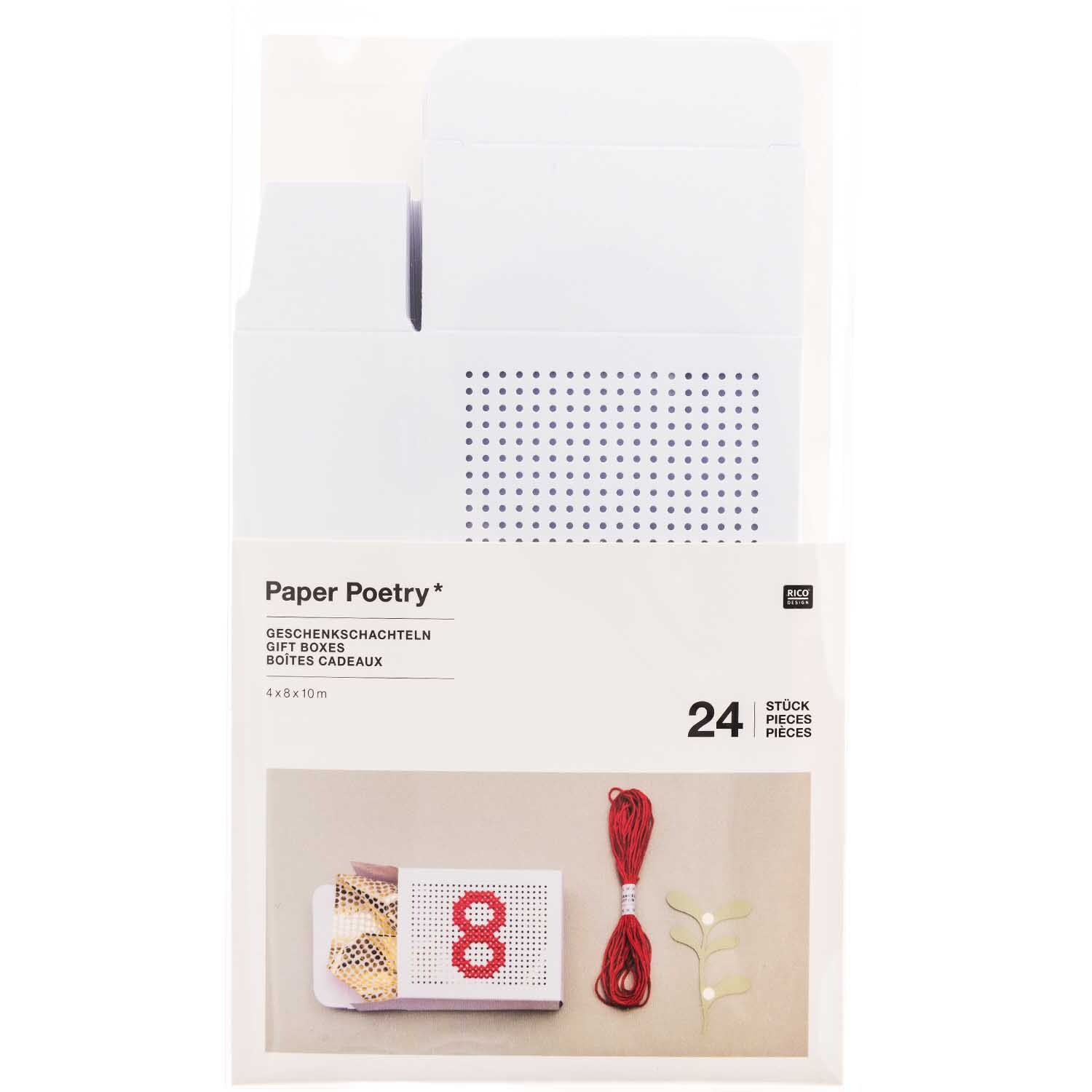 Paper Poetry Adventskalender Boxen zum Besticken Paper Poetry Adventskalender Boxen zum Besticken