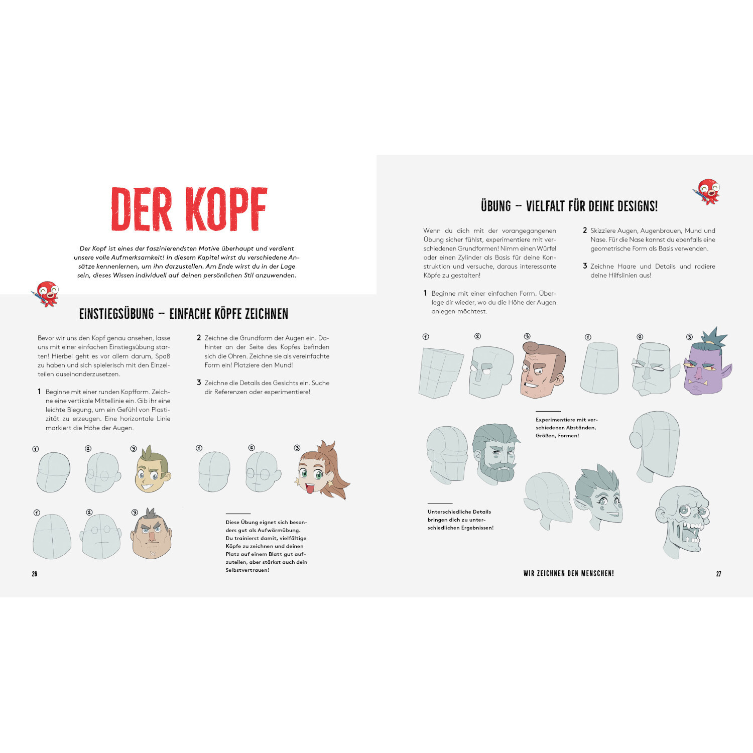 Der ultimative Zeichen-Workshop – Körper und Posen: Anleitung zum Zeichnen von Köpfen mit Illustrationen und Übungen, veröffentlicht von EMF.