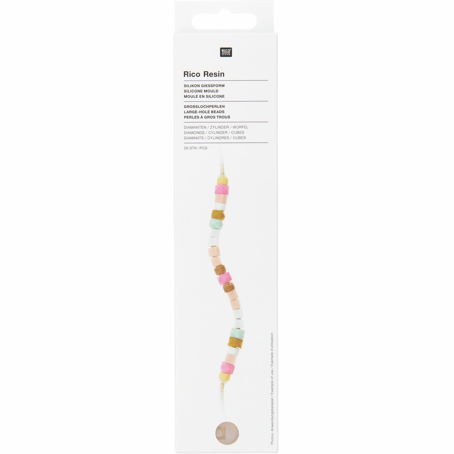 Silikon Gießform Perlen Formen Mix von Rico Design Silikon Gießform Perlen Formen Mix von Rico Design, ideal für bunte DIY-Schmuckprojekte.