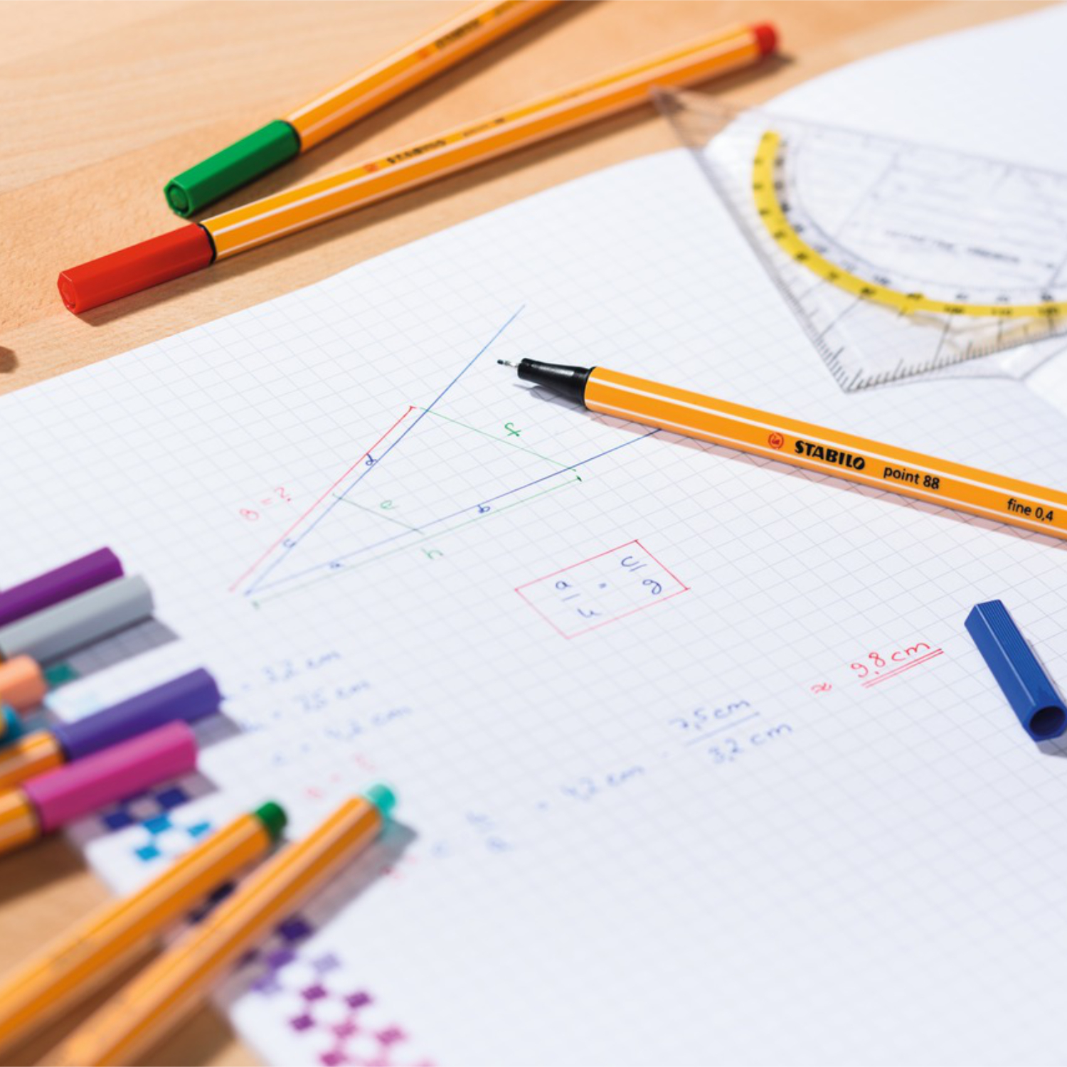 Point 88 Fineliner 0,4mm in apfelgrün von STABILO, ideal für präzises Schreiben und Zeichnen.