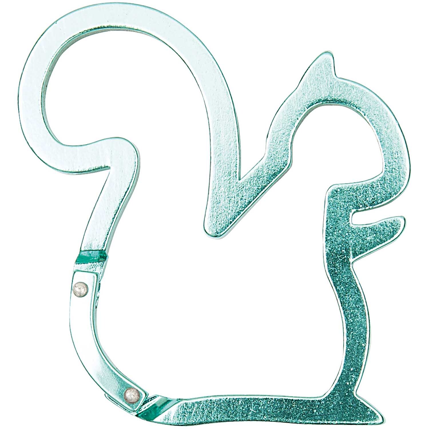 Karabiner Eichhörnchen grün 6x5,7cm