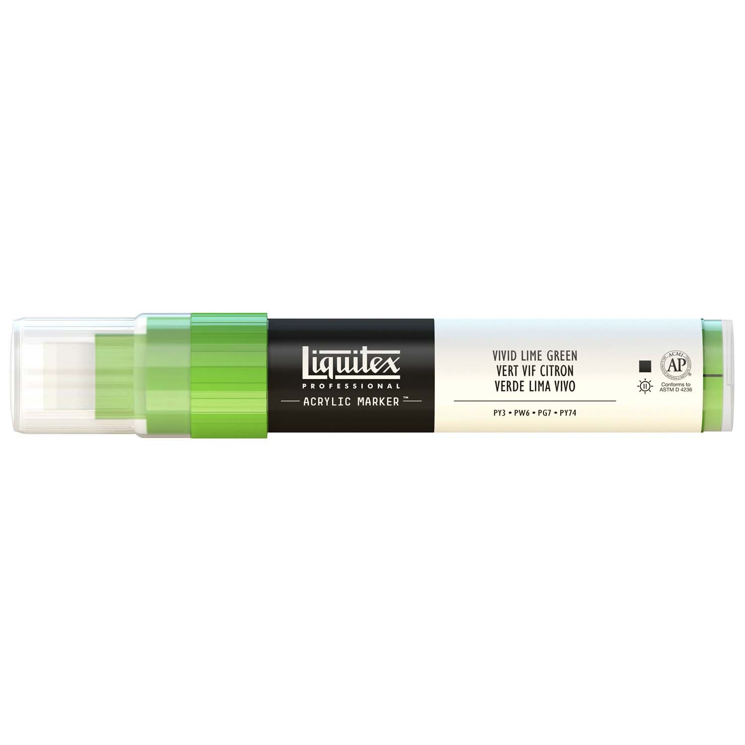 Paint Acryl Marker 8-15mm in Limettengrün von Liquitex, ideal für präzises und kreatives Arbeiten.
