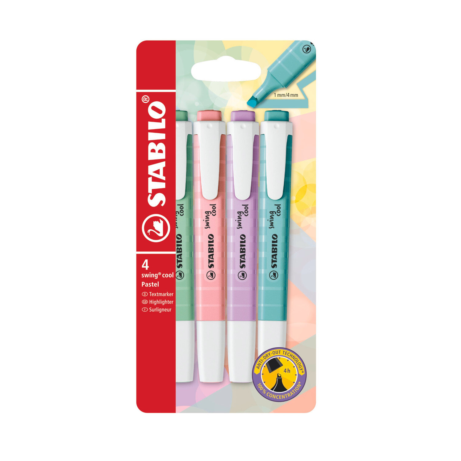 swing cool Textmarker Pastell 4 Stück von STABILO International 