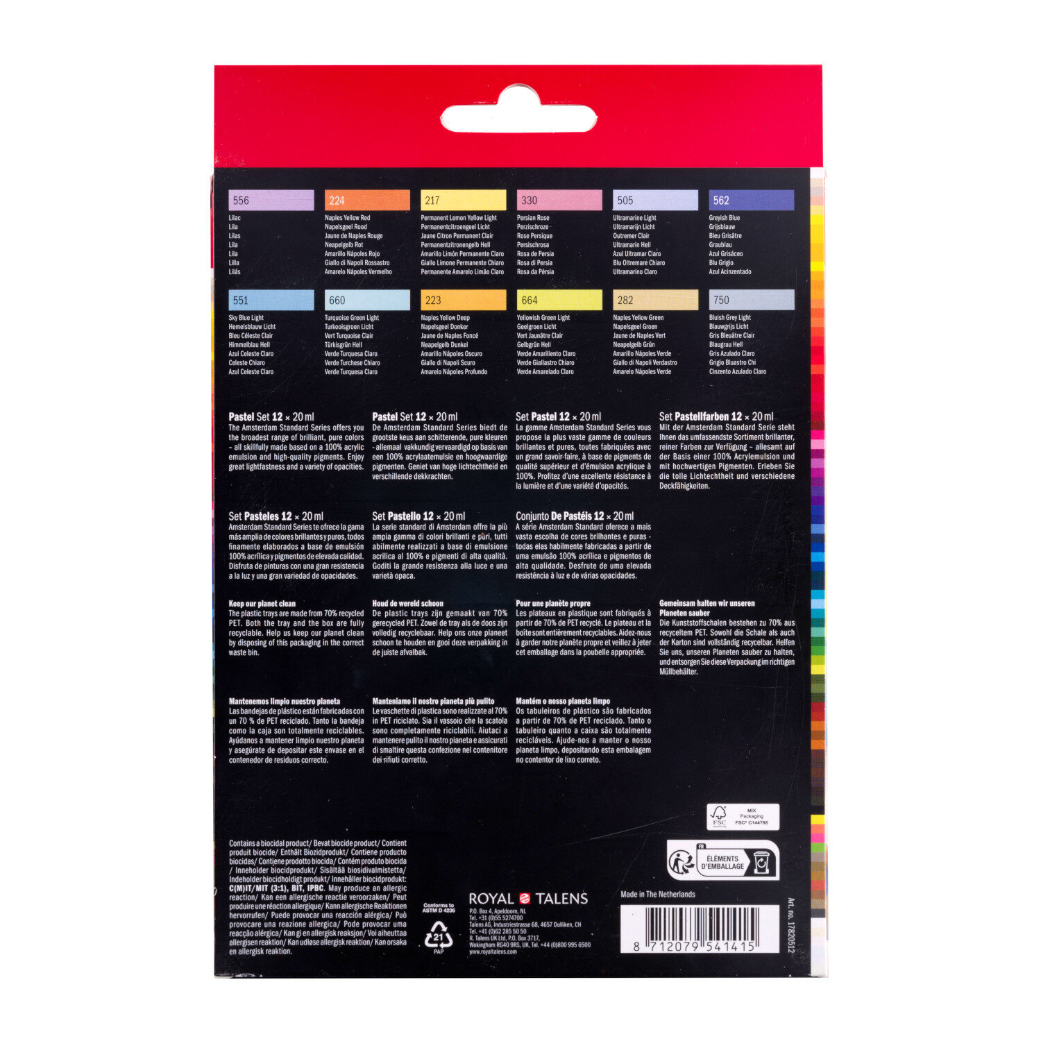 Pastellfarben Set 12 x 20 ml von Royal Talens