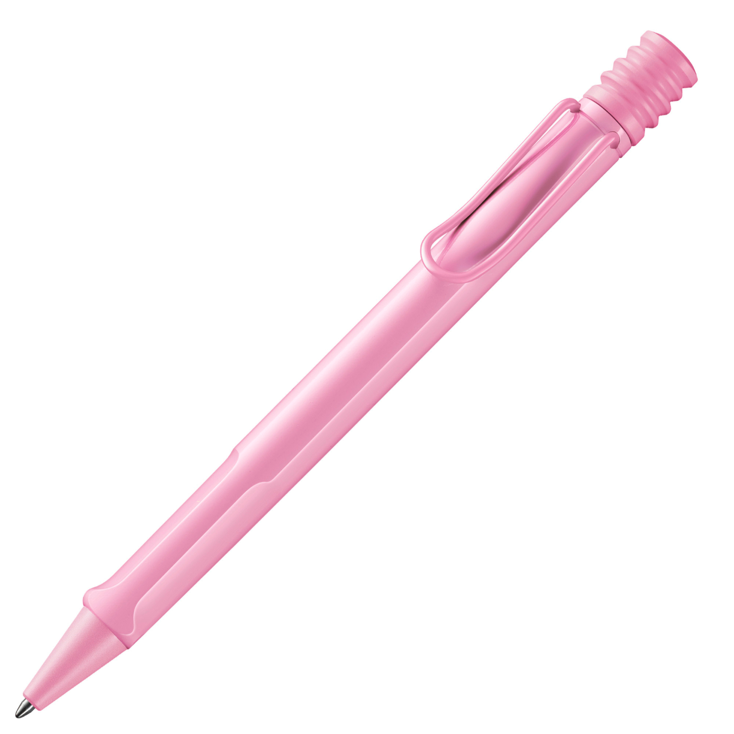 Kugelschreiber Kugelschreiber in zartem Rosa von Lamy, Modell safari, mit ergonomischem Design und Clip.