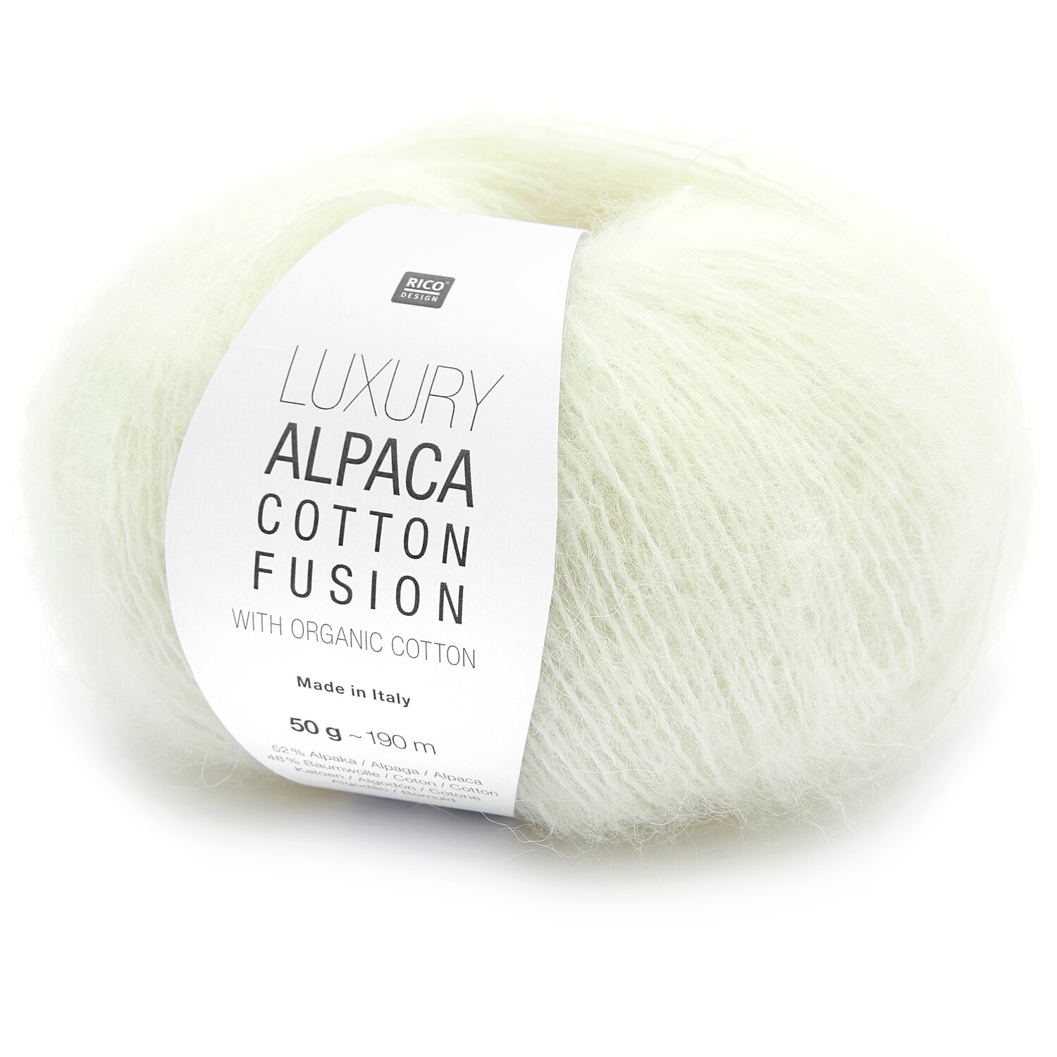 Luxury Alpaca Cotton Fusion 50g 190m Farbe Creme von Rico Design