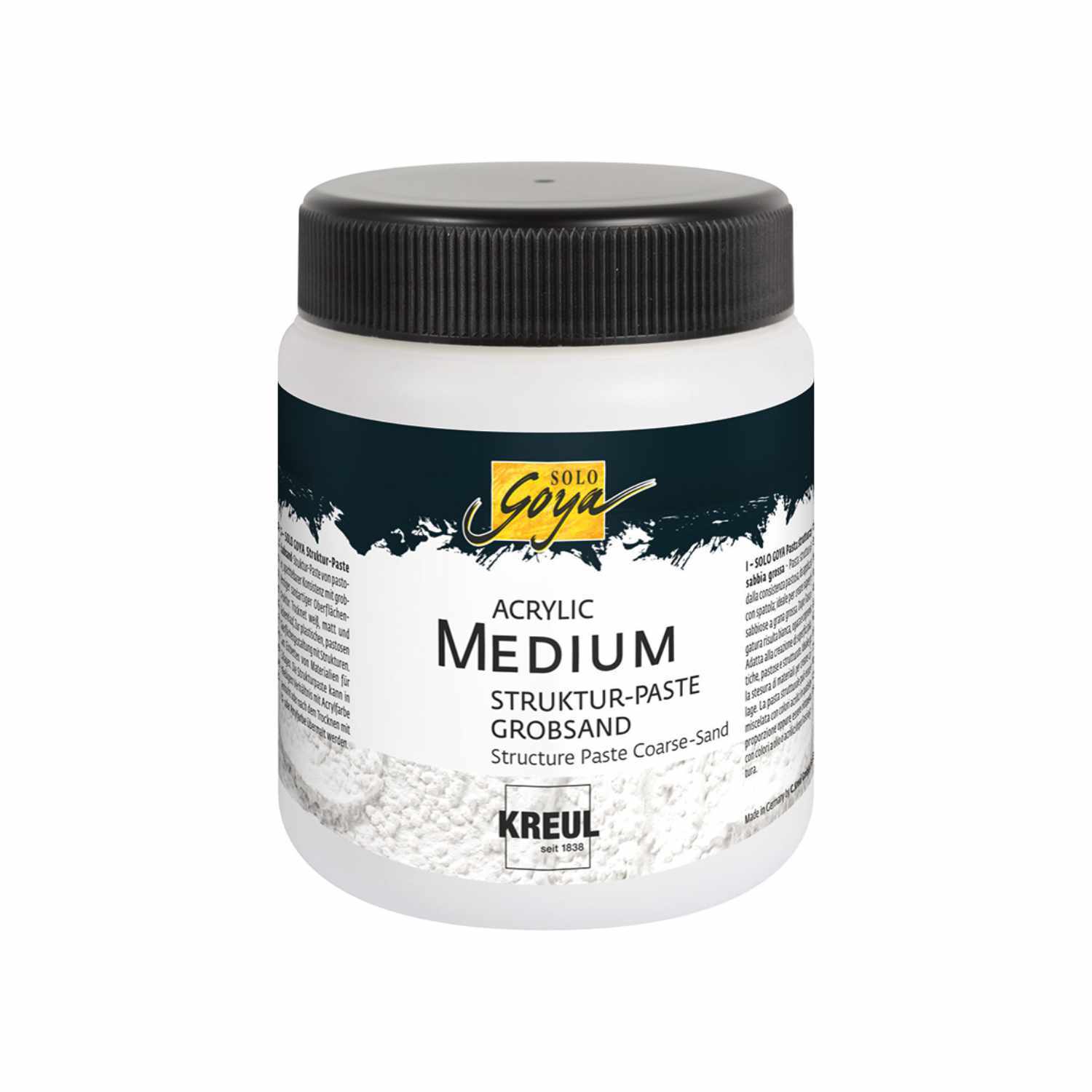 Solo Goya Acrylic Medium Struktur-Paste Grobsand