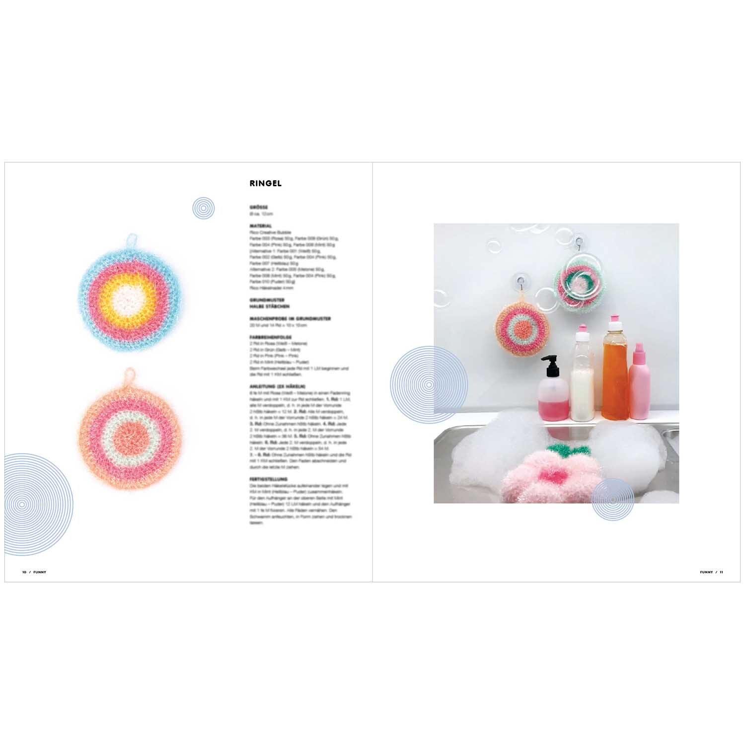 Creative Bubble Funny - lustige Spülschwämme häkeln Creative Bubble Funny - lustige Spülschwämme häkeln