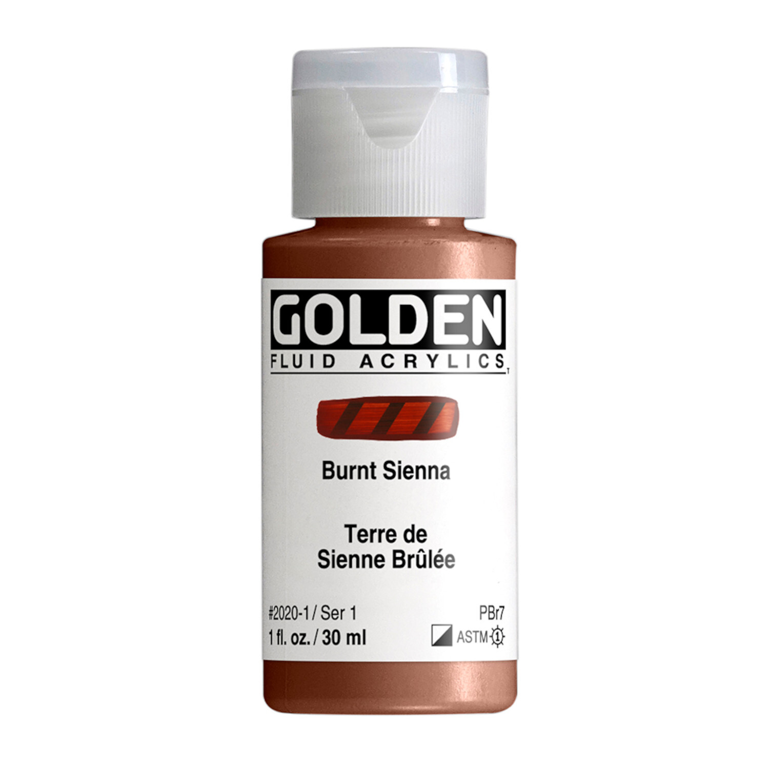 Golden Acrylics Golden Fluid Acrylfarbe Siena gebrannt