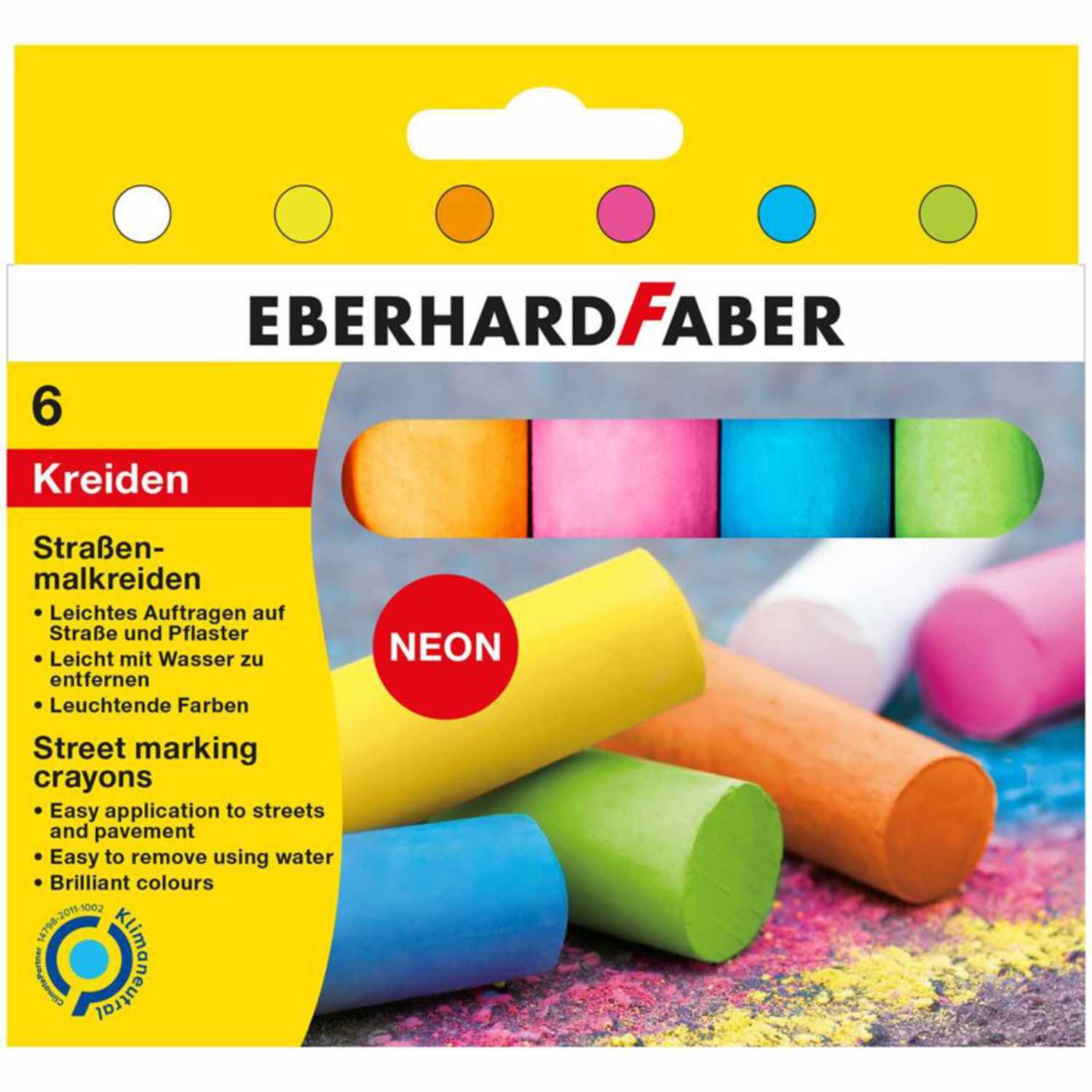 Straßenmalkreide Neon 6 Stück