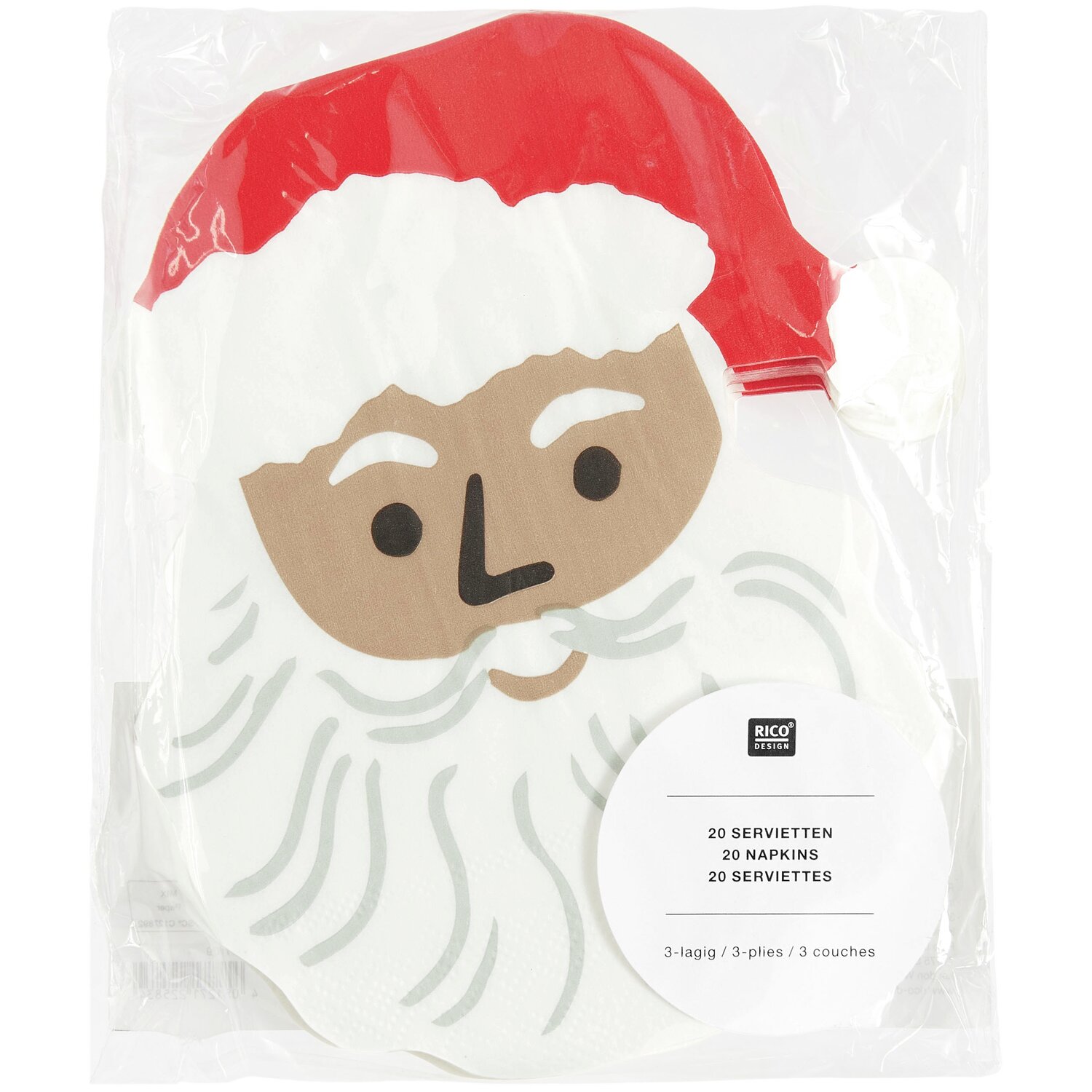 Servietten Weihnachtsmann 20 Stück 28x32cm von Rico Design