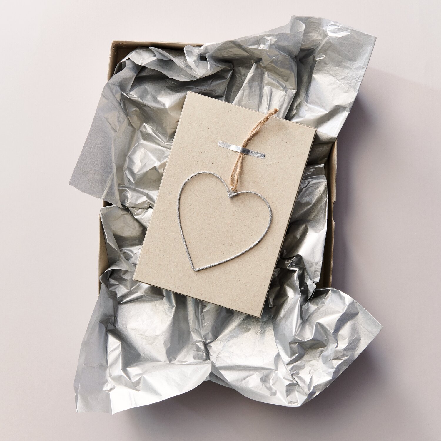 Metallhänger Herz  9,5x9,5 cm Farbe Glitter-Silber von Rico Design