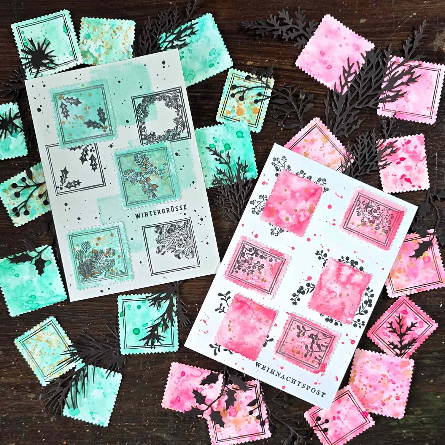 Inspiration Weihnachtskarten basteln mit Sizzix @ankes.art von idee. Creativmarkt 