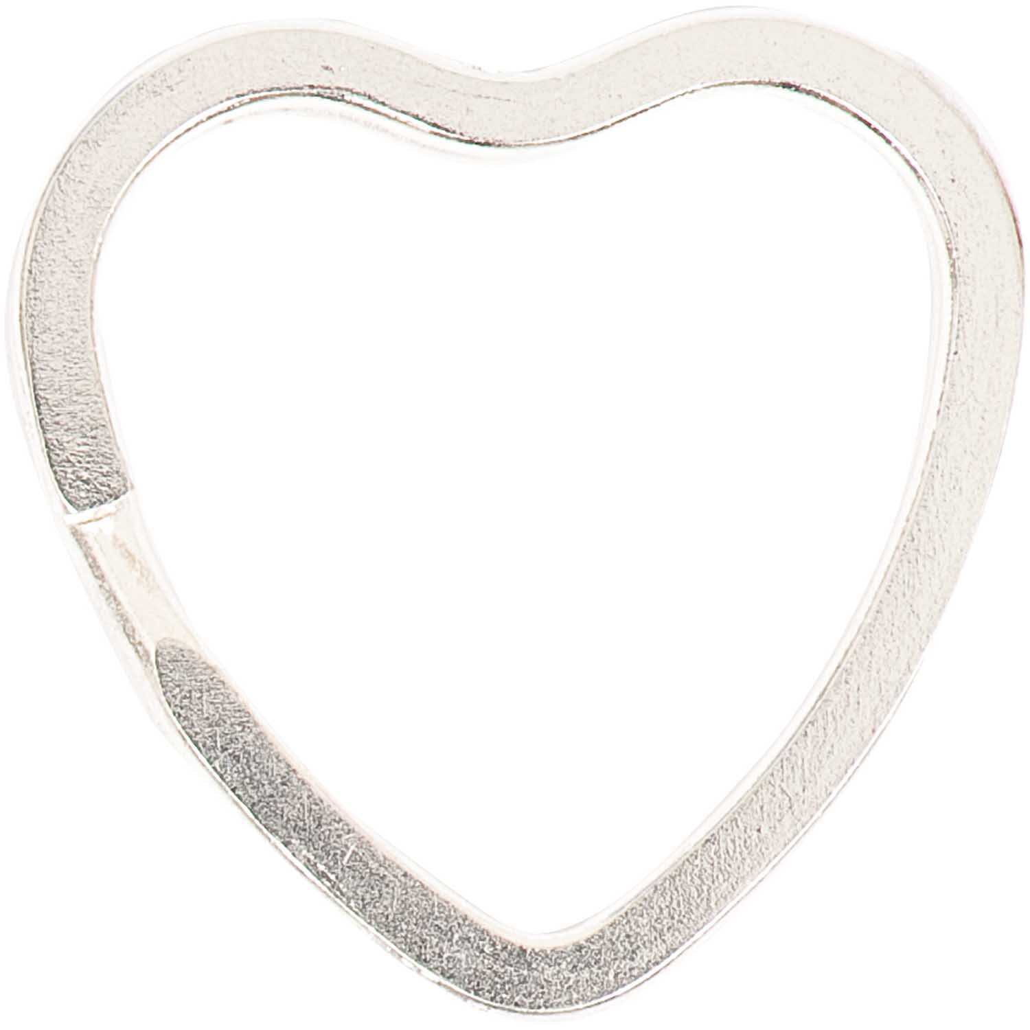 Schlüsselring Herz silber 32x32mm