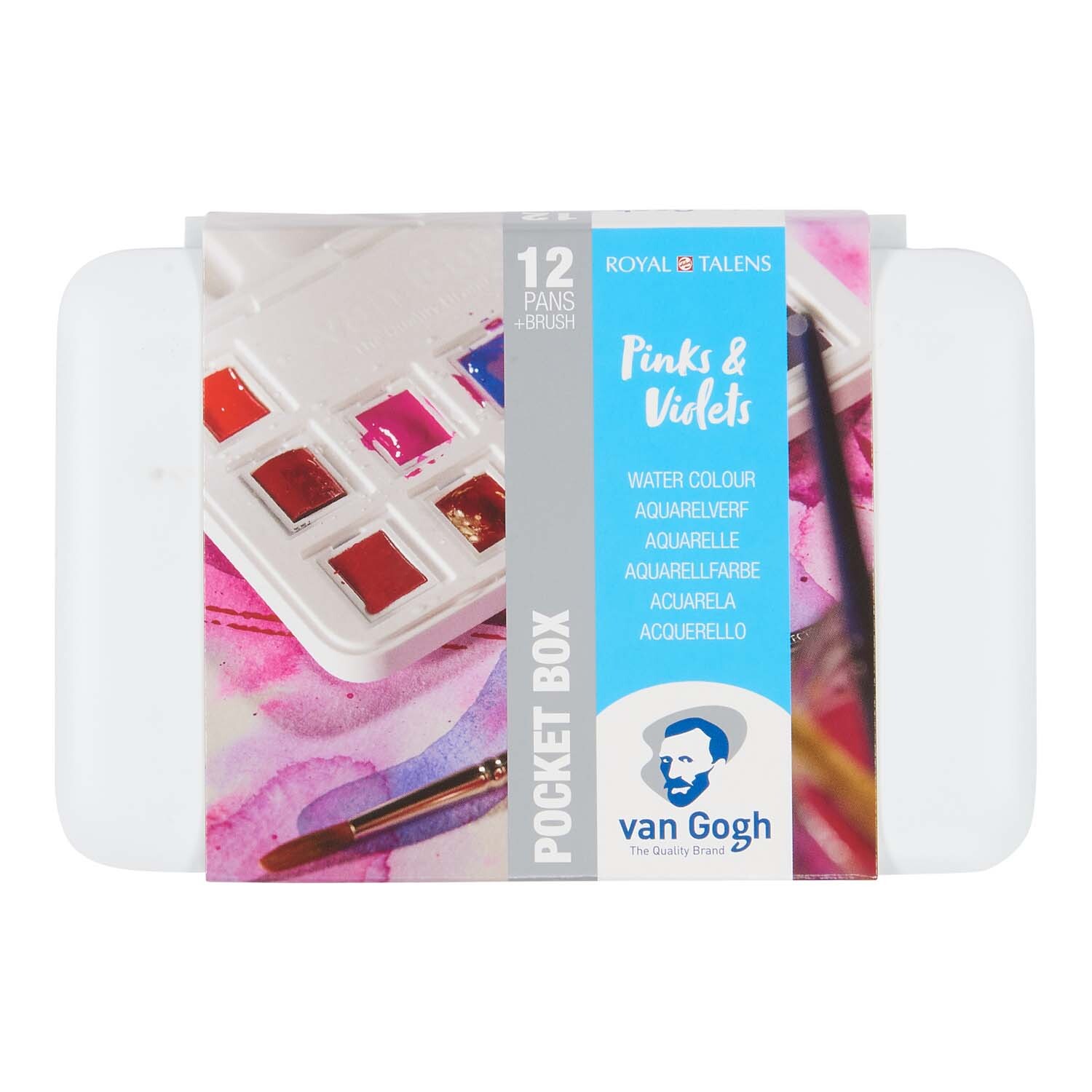 Aquarell Set rosa-violett 12 Näpfchen Aquarell Set rosa-violett 12 Näpfchen