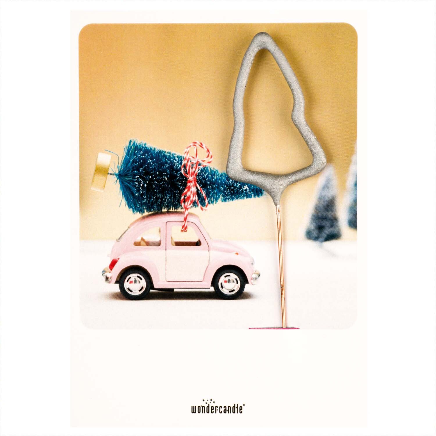 Wondercard Mini-Geschenkkarte mit Wunderkerze X-Mas Auto