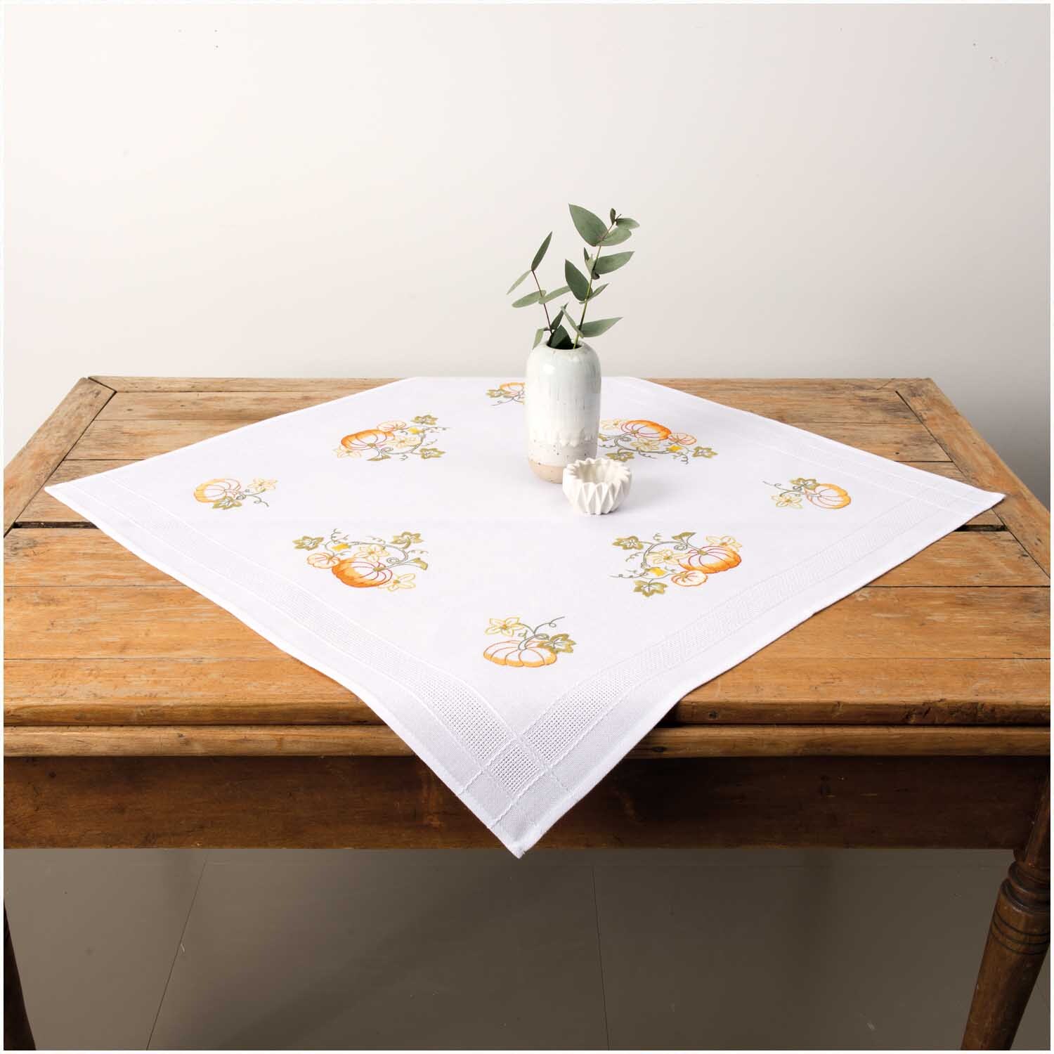 Stickpackung Decke Kürbisfeld 80x80cm von Rico Design