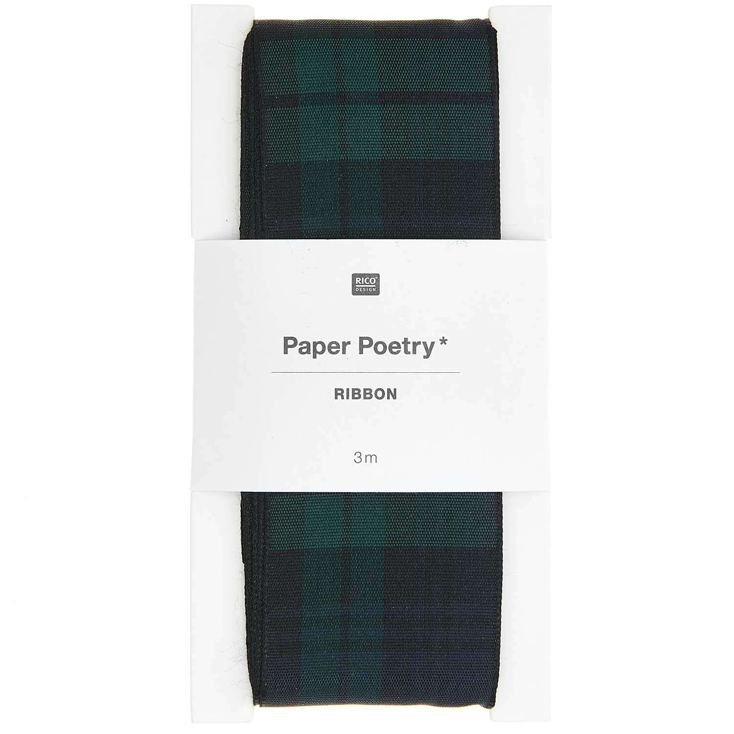 Paper Poetry Karoband grün-schwarz 38mm 3m Paper Poetry Karoband grün-schwarz 38mm 3m