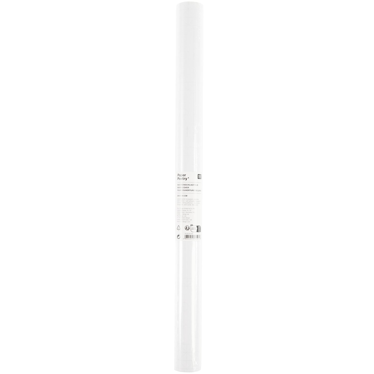 Buchfolie transparent selbstklebend 200x45cm von Rico Design