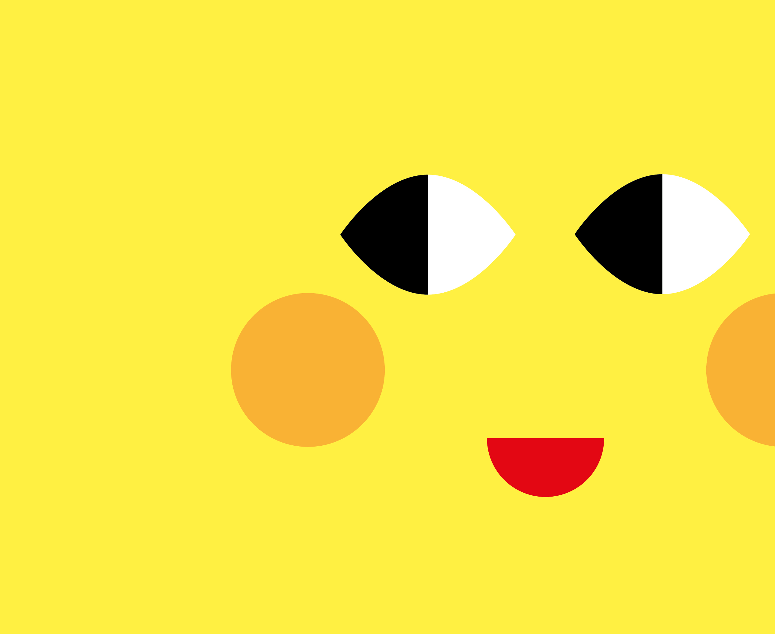 Grafisches Gesicht auf gelben Hintergrund