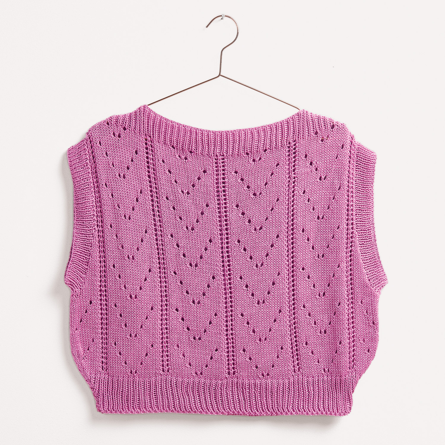 Strickanleitung Lochmuster-Top aus Essentials Cotton dk von Rico Design