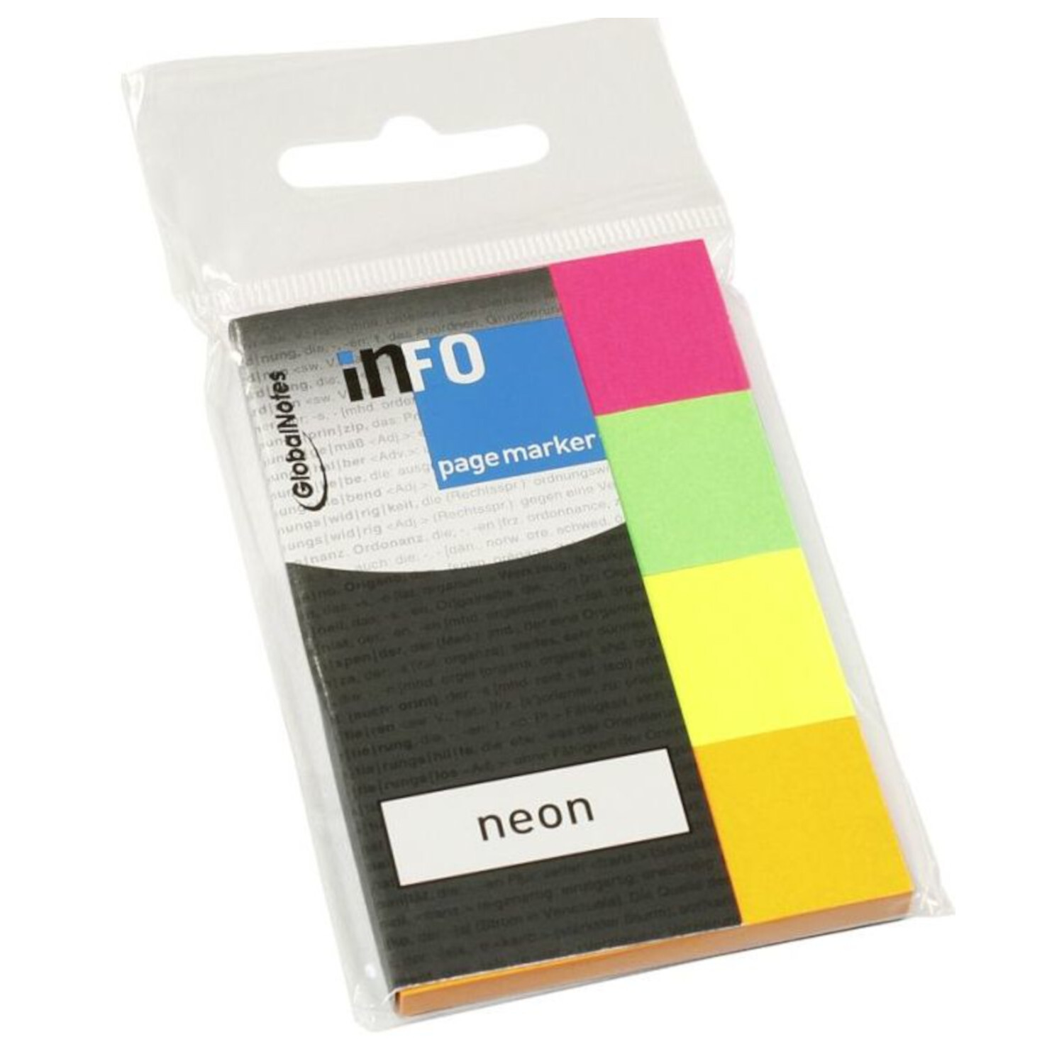 inFO Haftnotiz Neon 4 Farben je 50 Blatt