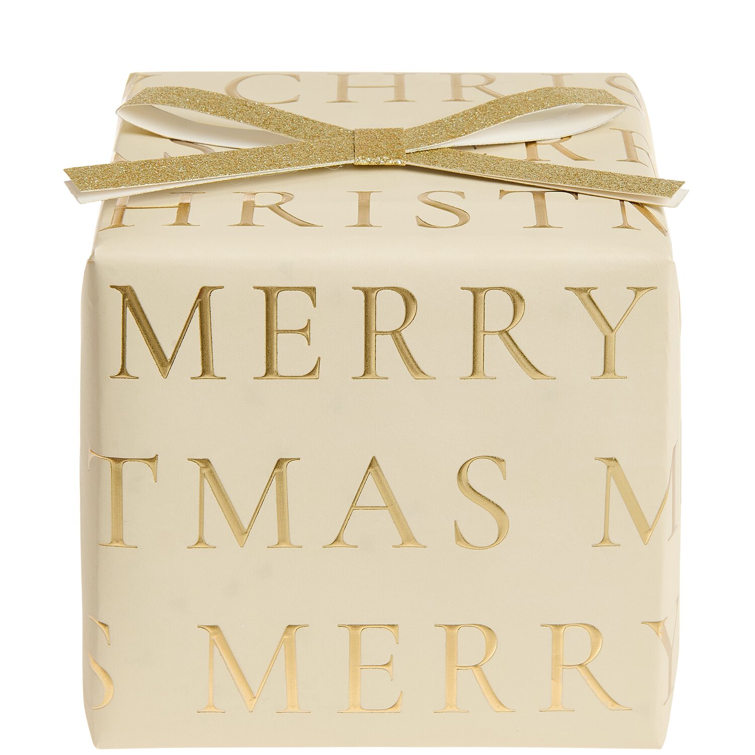 Paper Poetry Geschenkpapier Merry Christmas Farbe Creme/Gold von Rico Design