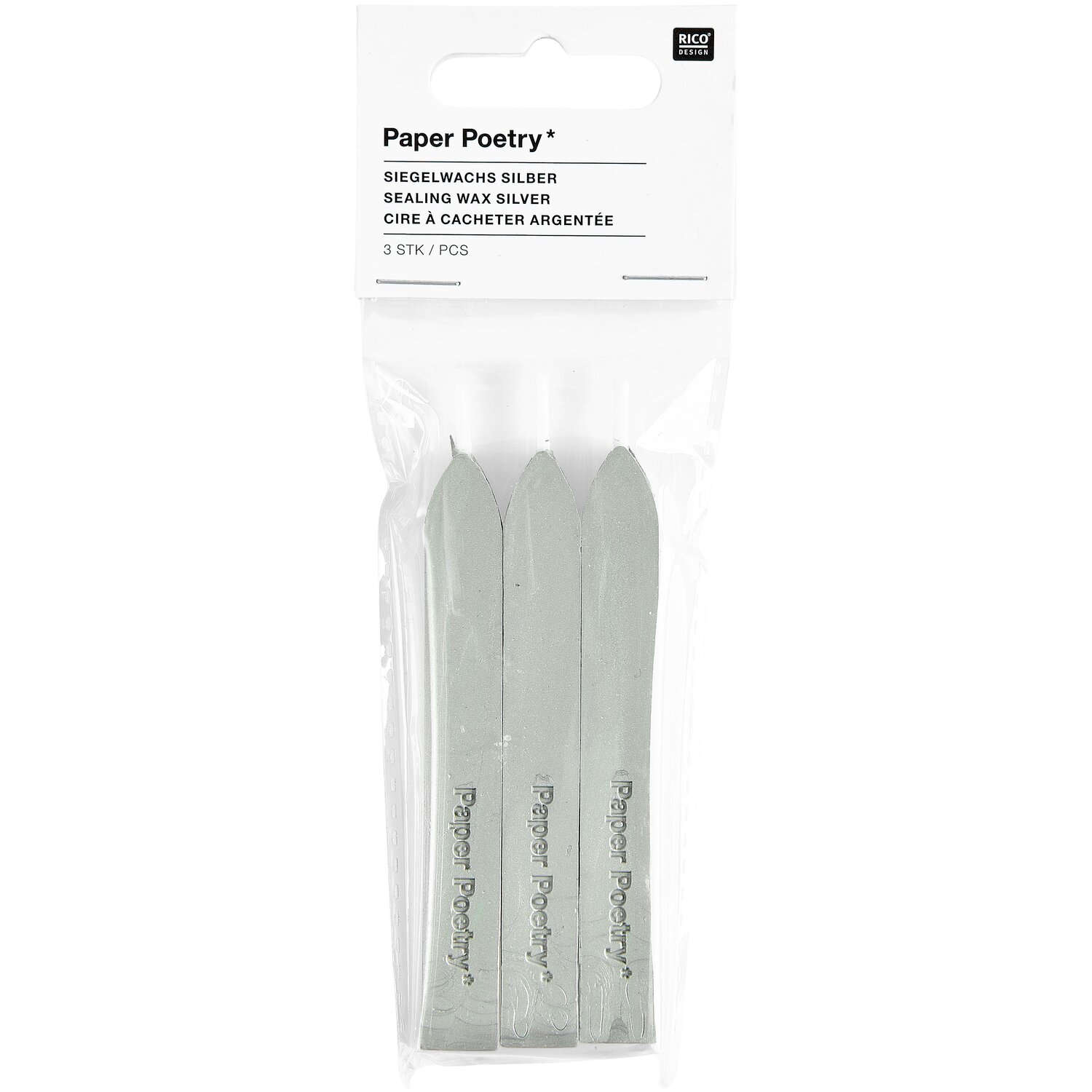 Siegelwachs Sticks Farbe Silber von Rico Design