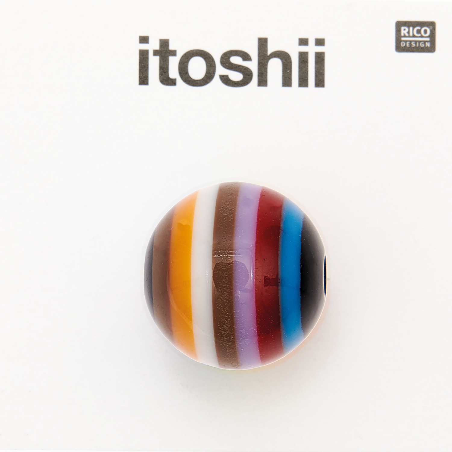 itoshii Gestreifte Perle rund lila Mix 15mm 1 Stück itoshii Gestreifte Perle rund lila Mix 15mm 1 Stück