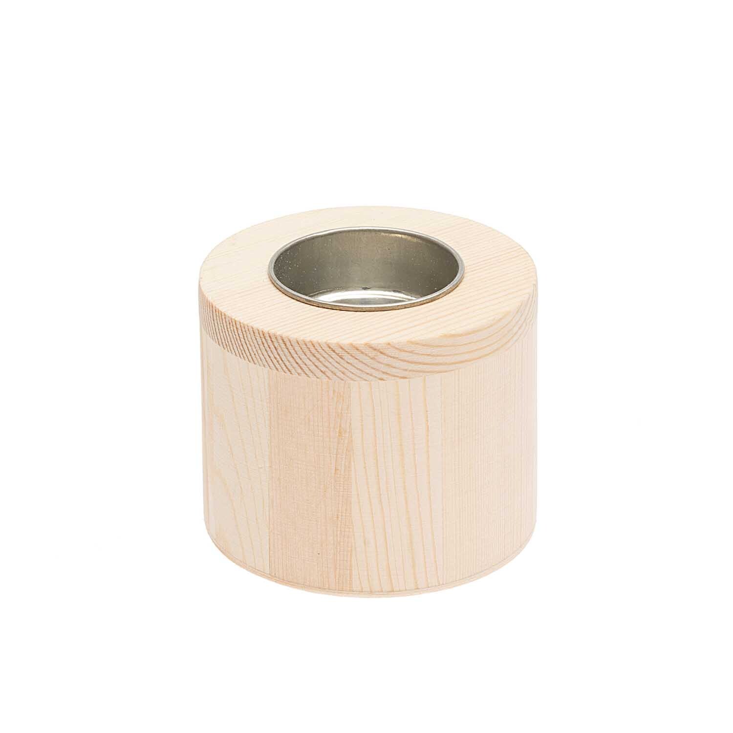 Kerzenhalter aus Holz rund Kerzenhalter aus Holz rund