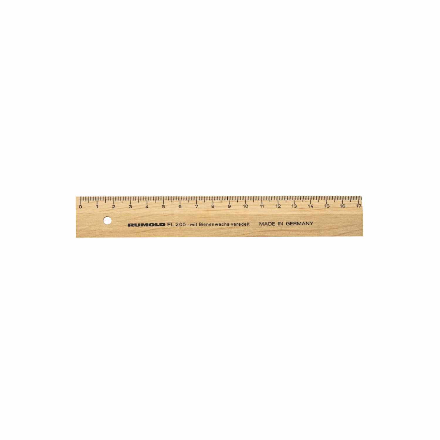 Holzlineal natur mit Bienenwachs 17cm