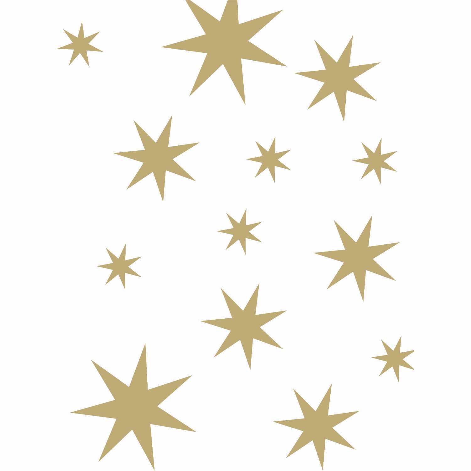 Fotokarton Sterne weiß-gold 50x70cm 300g/m²