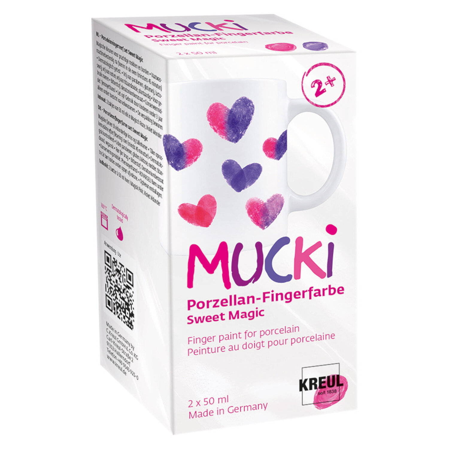 MUCKI Porzellan-Fingerfarbe Set Sweet Magic 2x50ml von C.Kreul 