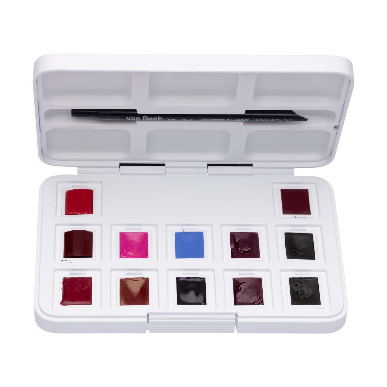 Aquarell Set rosa-violett 12 Näpfchen Aquarell Set rosa-violett 12 Näpfchen