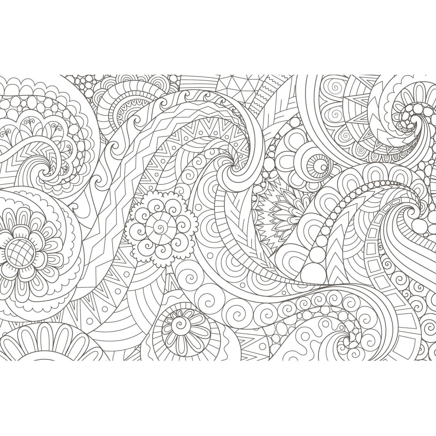 Colorful Mandala - Dankbarkeit: Detailliertes Schwarz-Weiß-Muster mit floralen und spiralförmigen Elementen. Ideal zum Ausmalen und Entspannen.