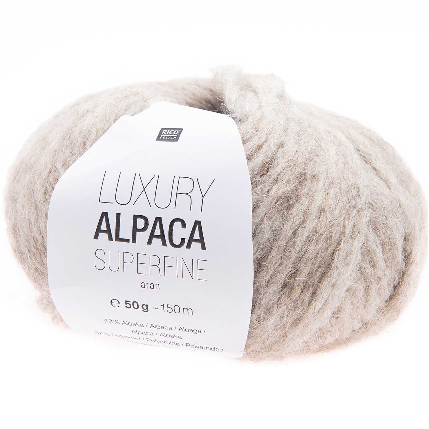 Rico Luxury Alpaca Superfine aran 50g 140m Farbe Natur von Rico Design Rico Luxury Alpaca Superfine aran 50g 140m Farbe Natur von Rico Design