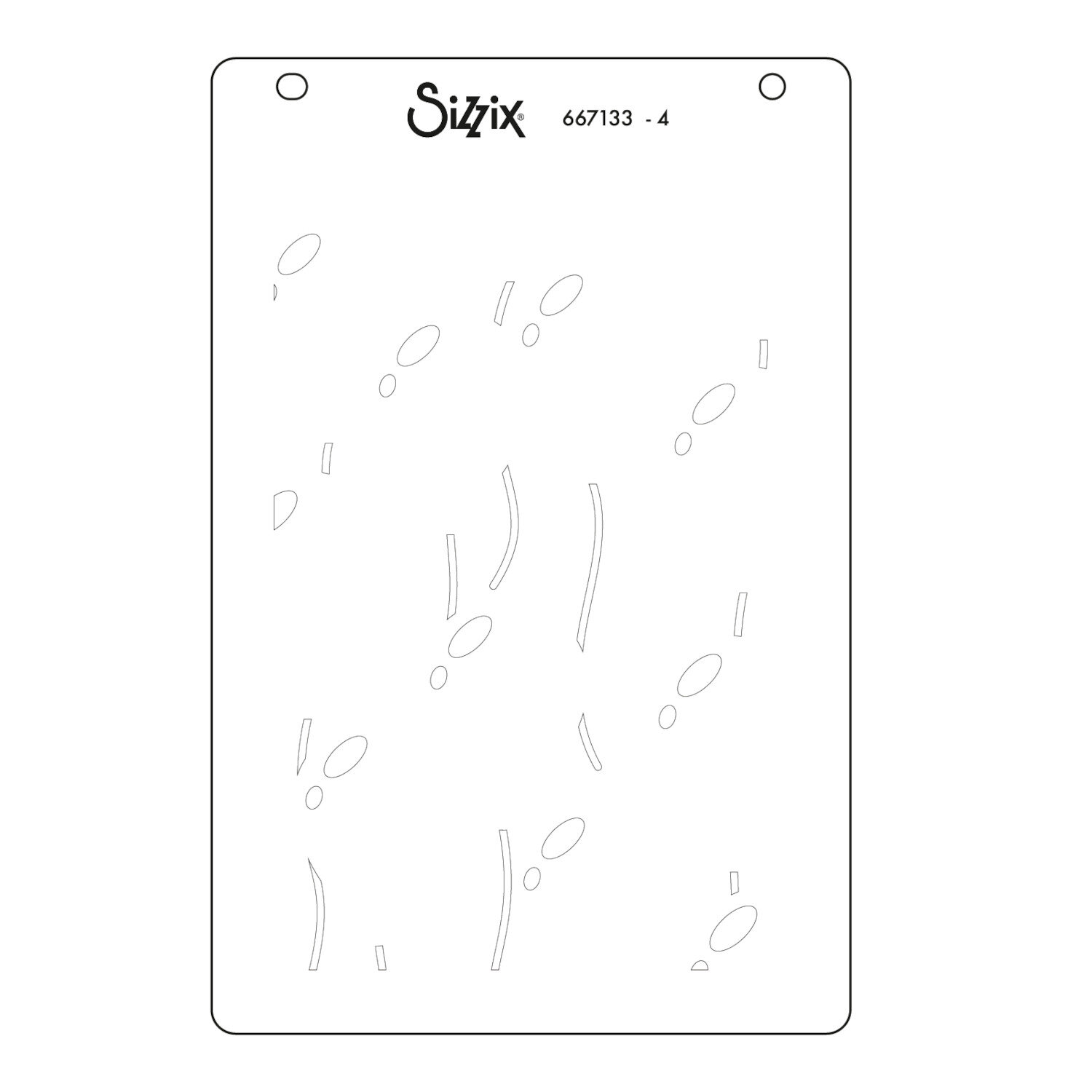 Sizzix Layered Stencils Birthday Balloons 4 PK A6 Schablone mit verstreuten Linien und Konfetti-Aussparungen, ideal für Karten, Scrapbooking und Partydekoration