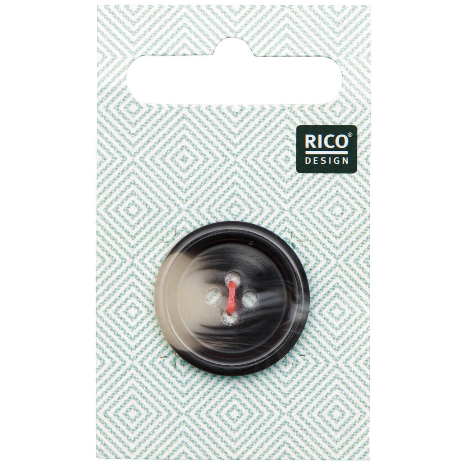 Knopf Grau strukturiert 2,5cm 1 Stück von Rico Design