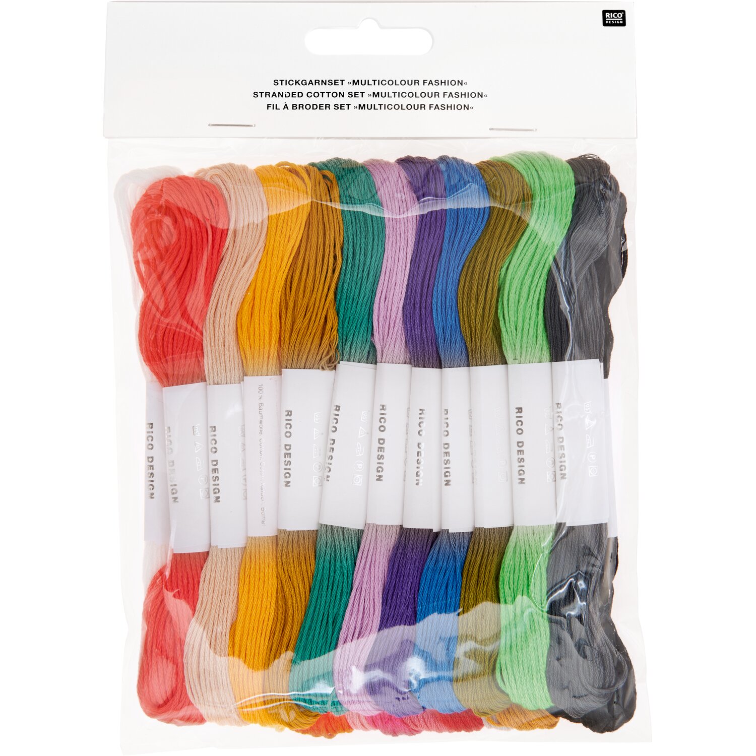 Stickgarn Set Multicolour Fashion 24-teilig von Rico Design