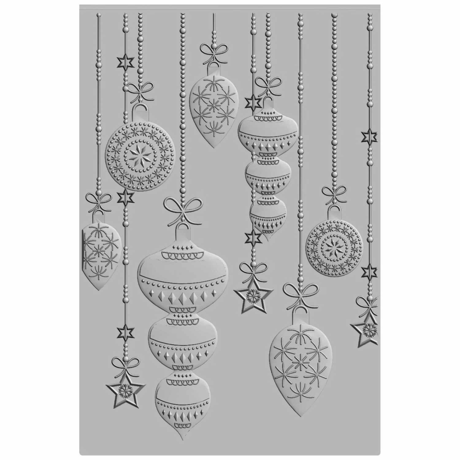 3D Textured Impressions Embossing Folder Sparkly Ornaments 3D Textured Impressions Embossing Folder Sparkly Ornaments