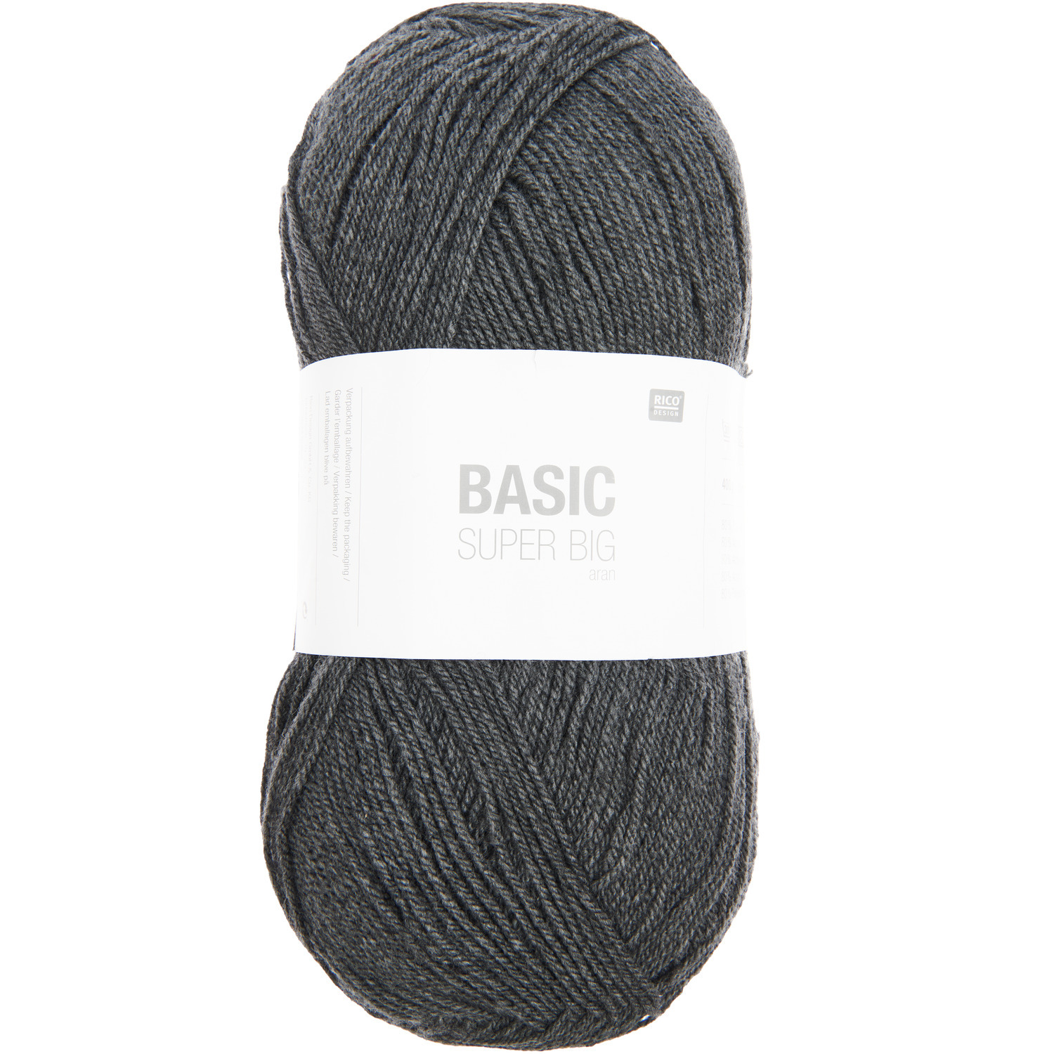 Rico Design Basic Super Big Aran Steingrau