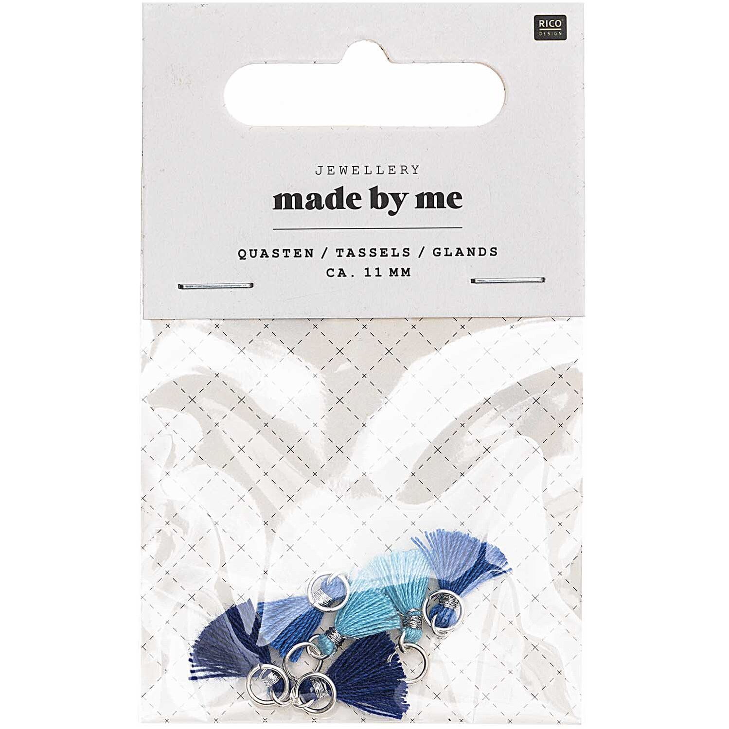 Mini-Quasten mit Öse 1,1cm 6 Stück Mini-Quasten mit Öse 1,1cm 6 Stück