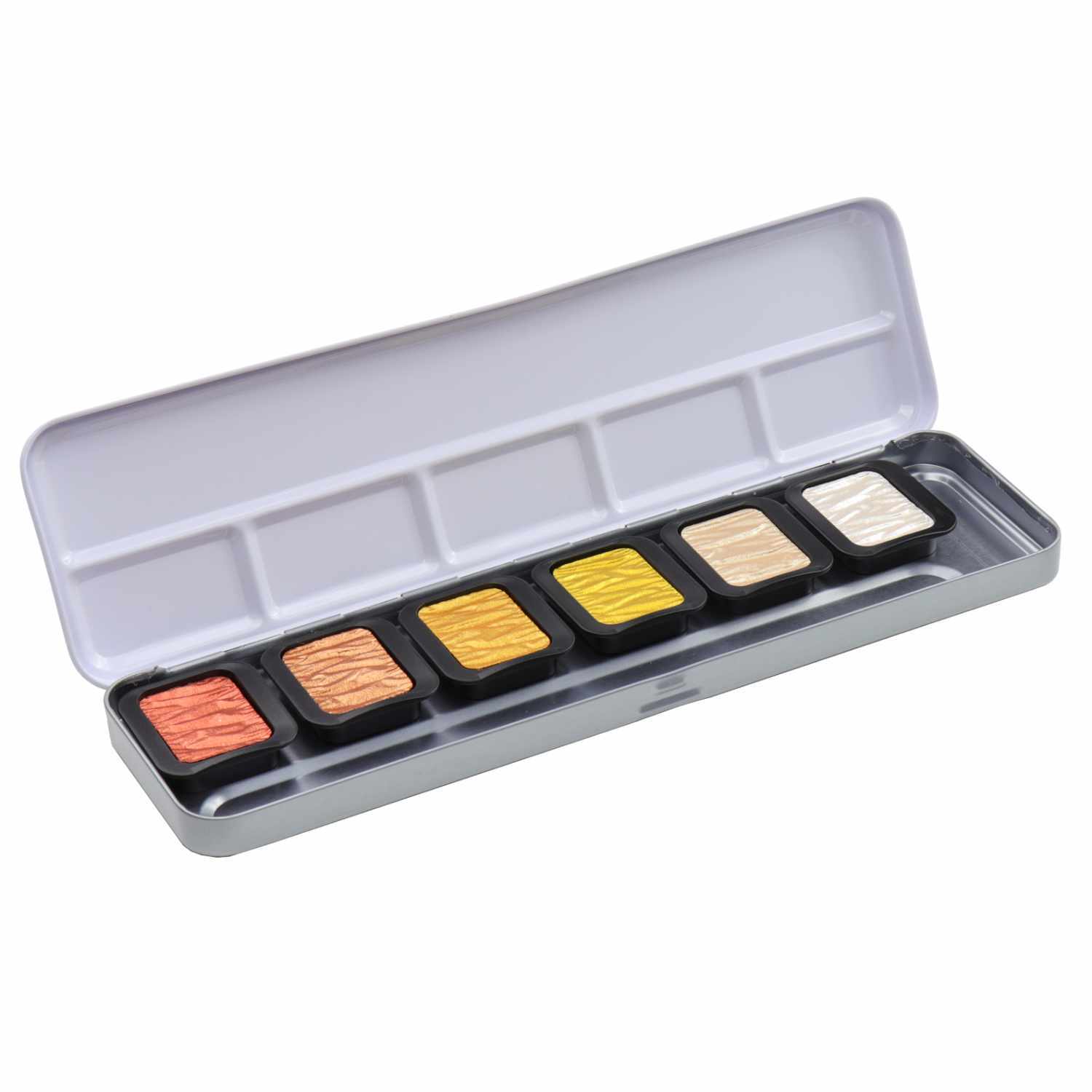 Perlglanzfarben Metals im Metallkasten 6 Farben