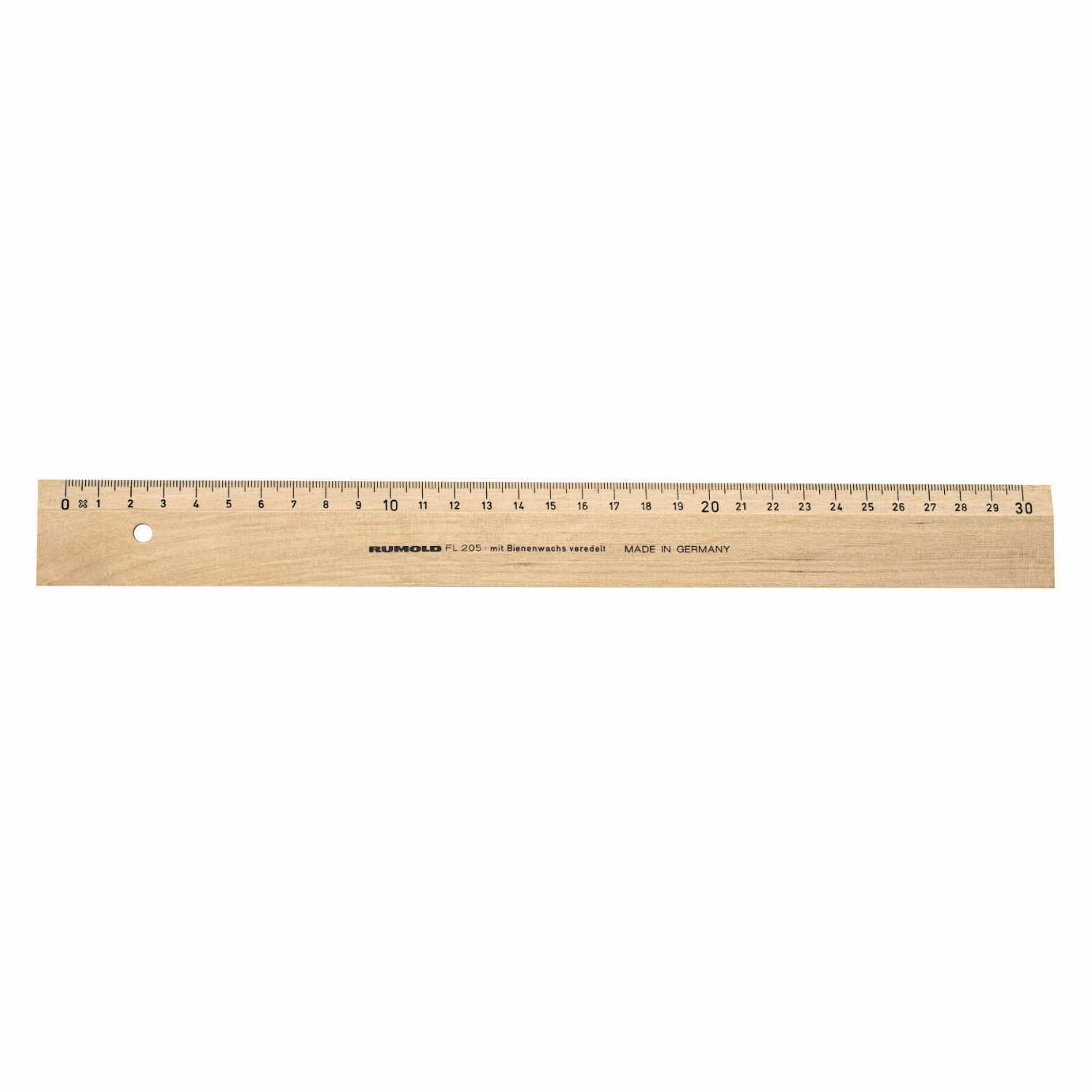 Holzlineal natur mit Bienenwachs 30cm