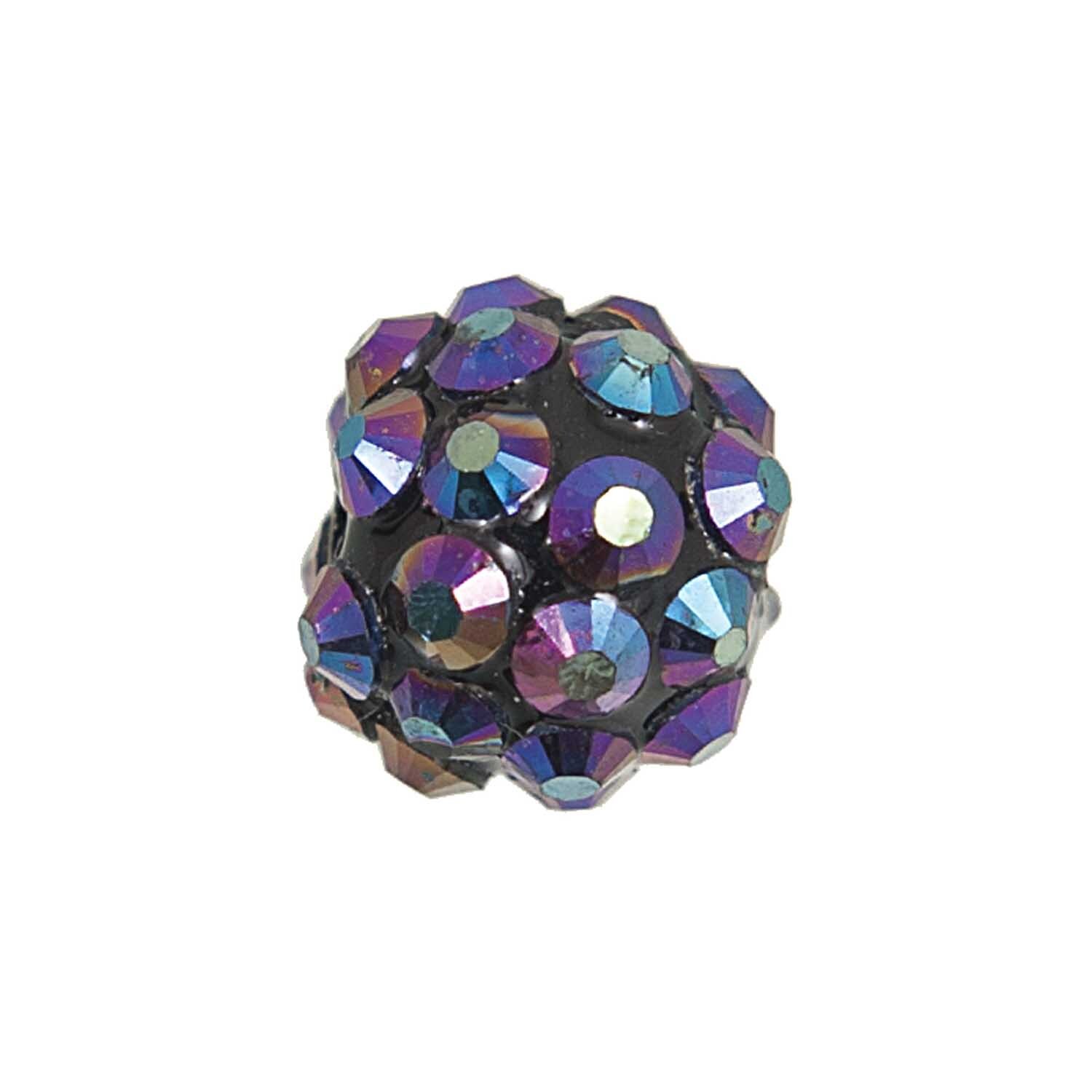 Strasskugel blau irisierend 12mm 6 Stück