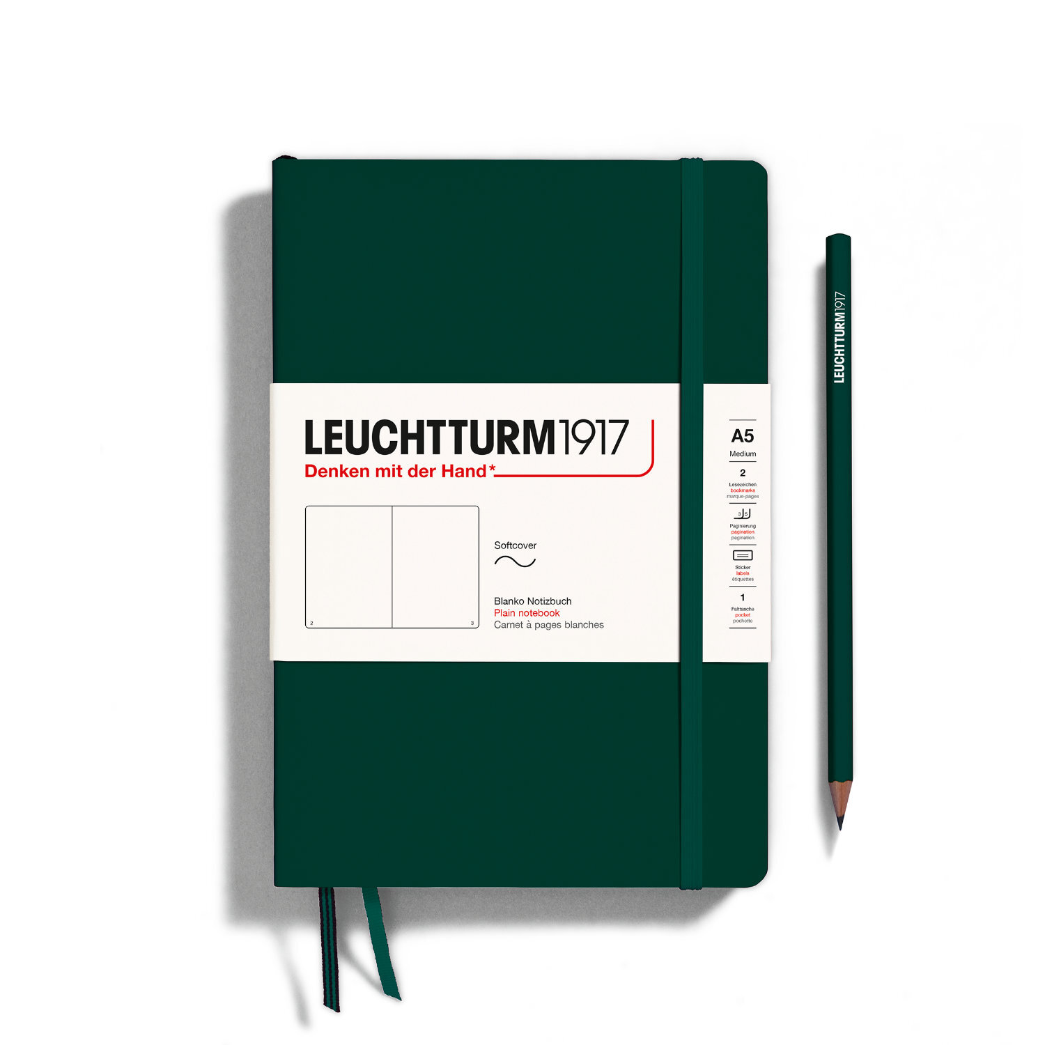 Notizbuch Medium blanko Softcover A5