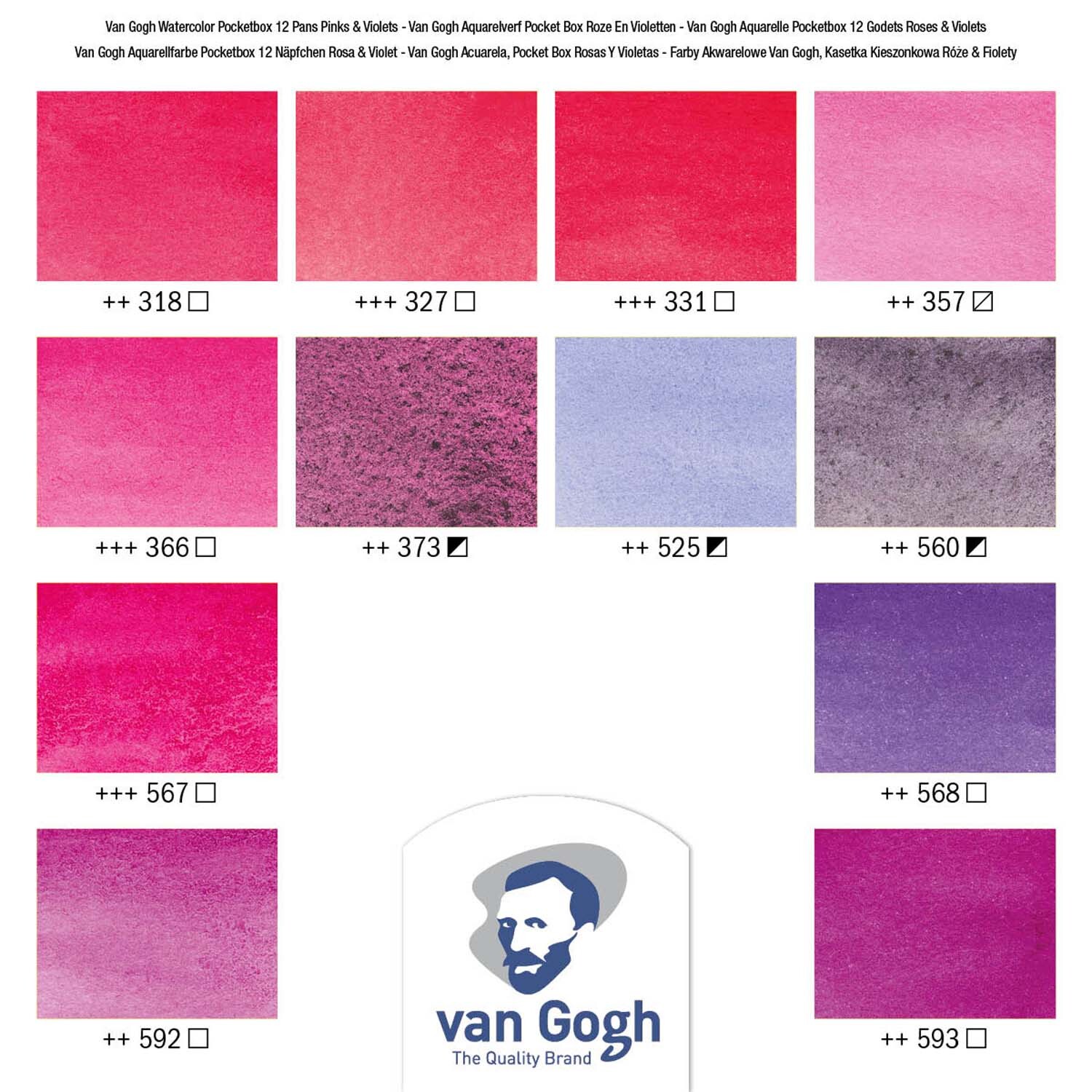 Aquarell Set rosa-violett 12 Näpfchen Aquarell Set rosa-violett 12 Näpfchen