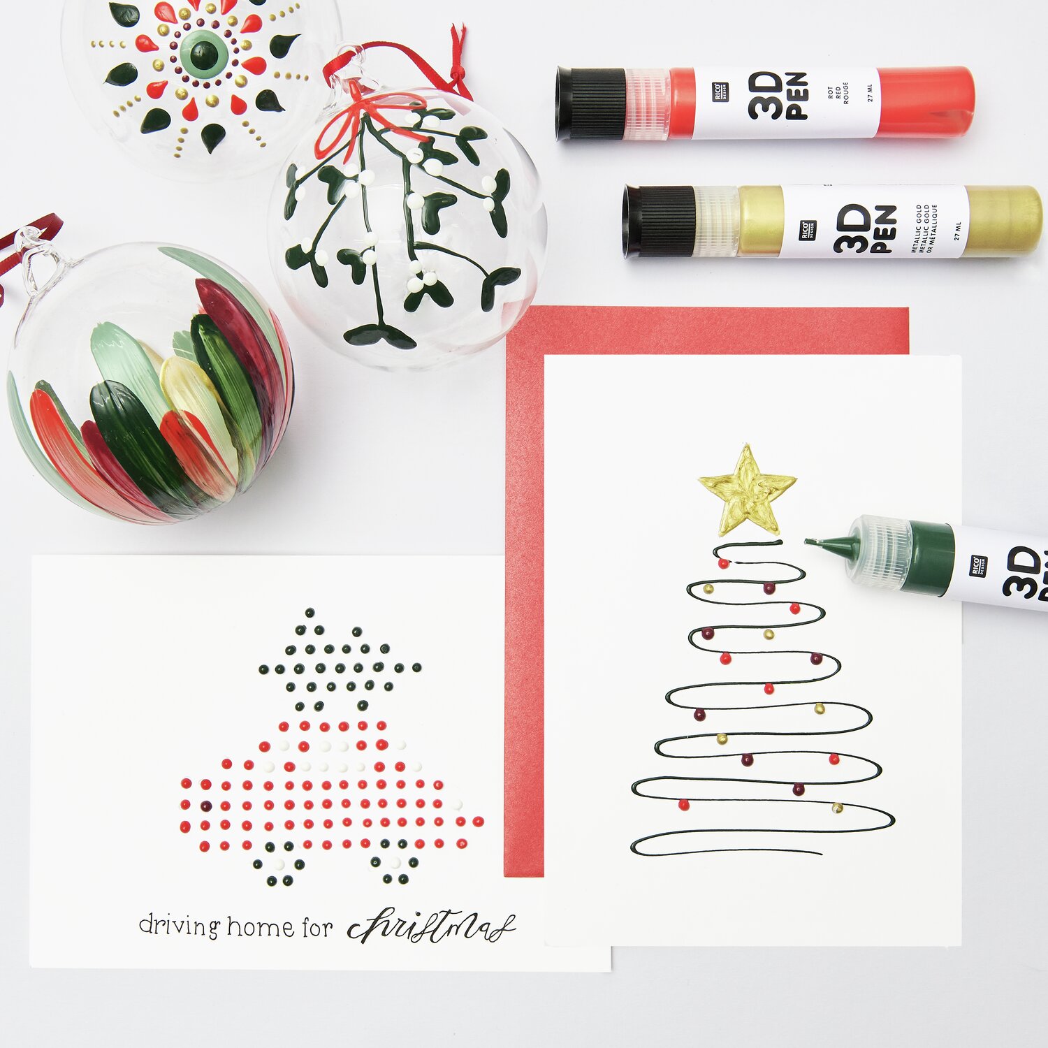 3D Pen - Set Weihnachten 6x27ml von Rico Design
